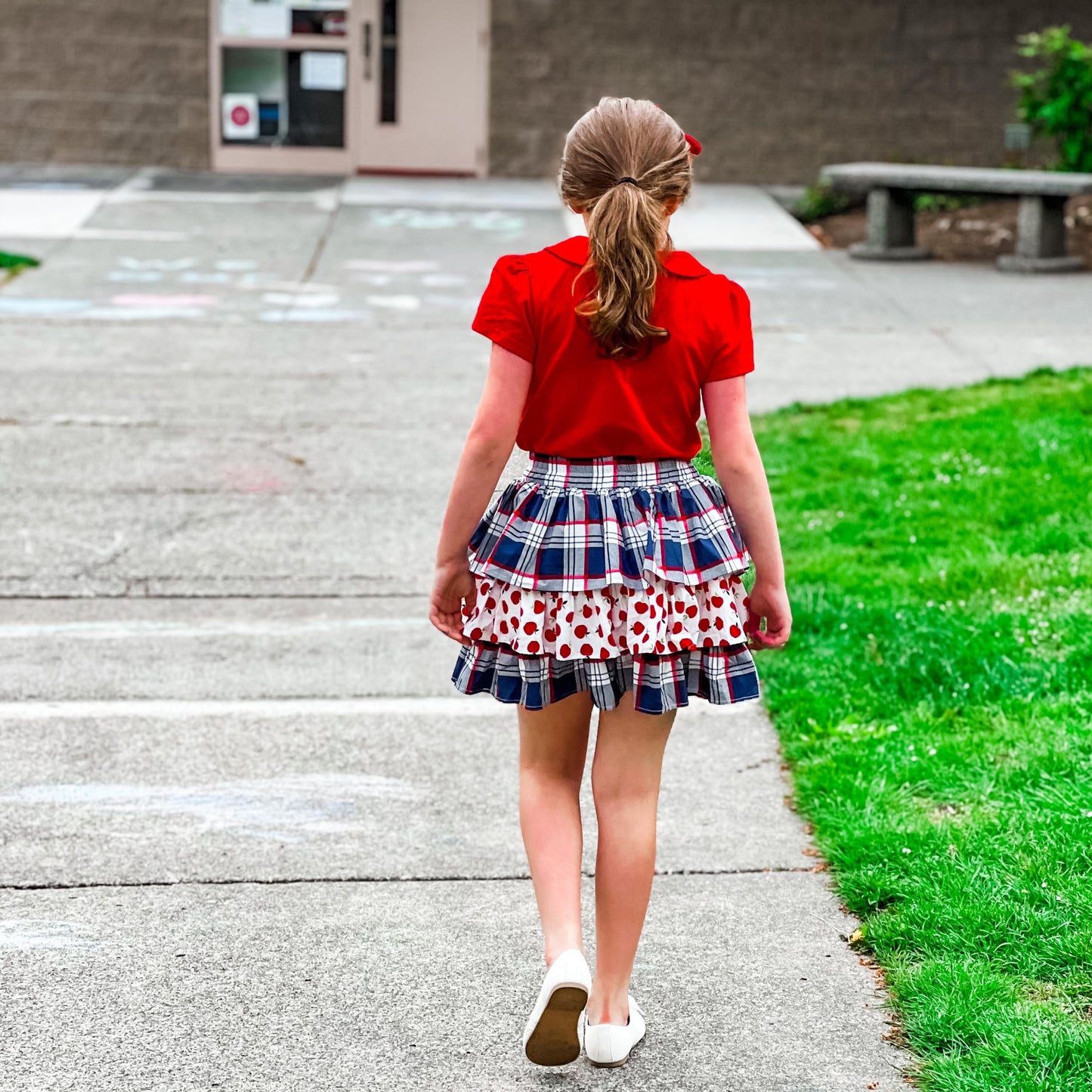 Peterpan collar shirts (Red, White, Navy)