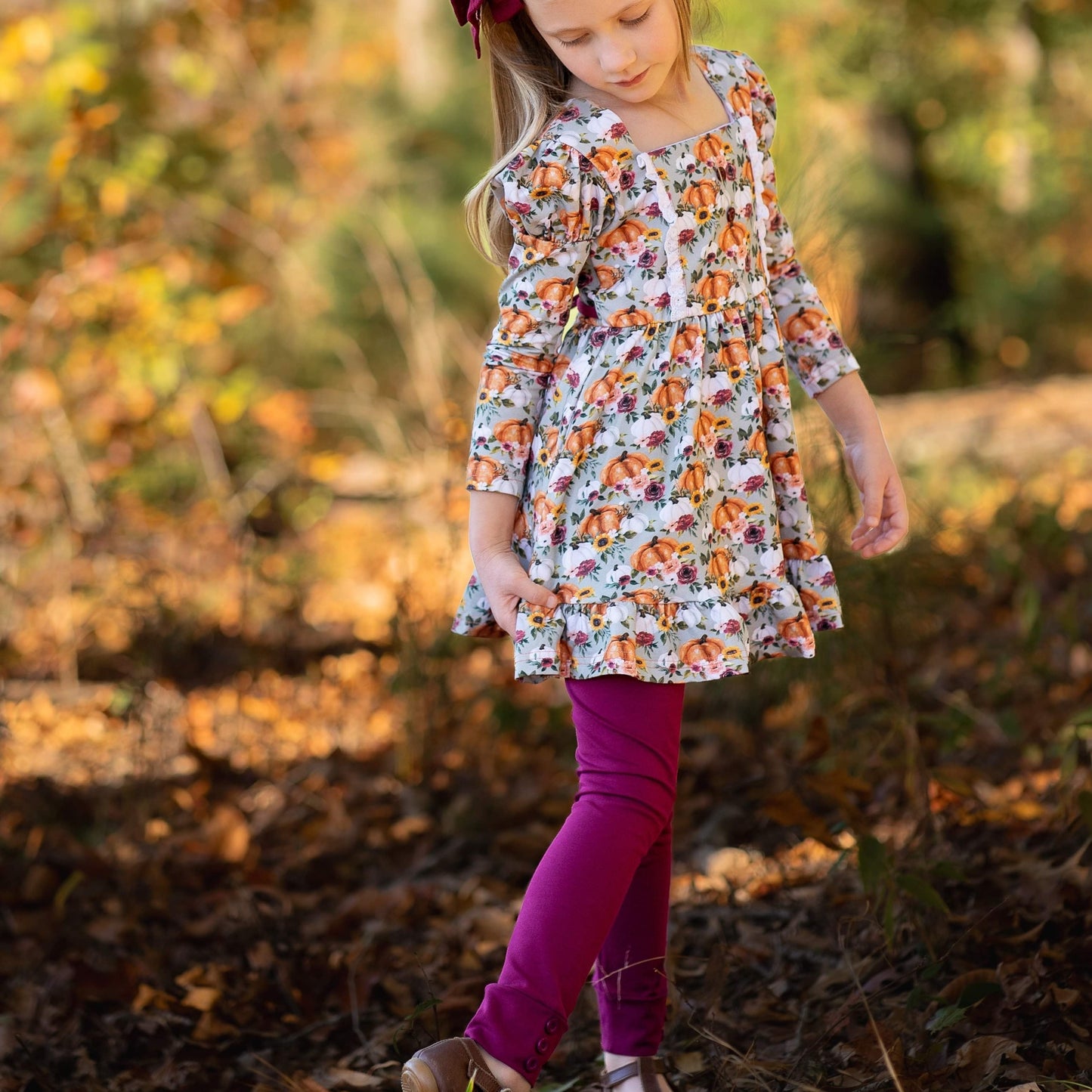 Pumpkin Floral Twirl Set