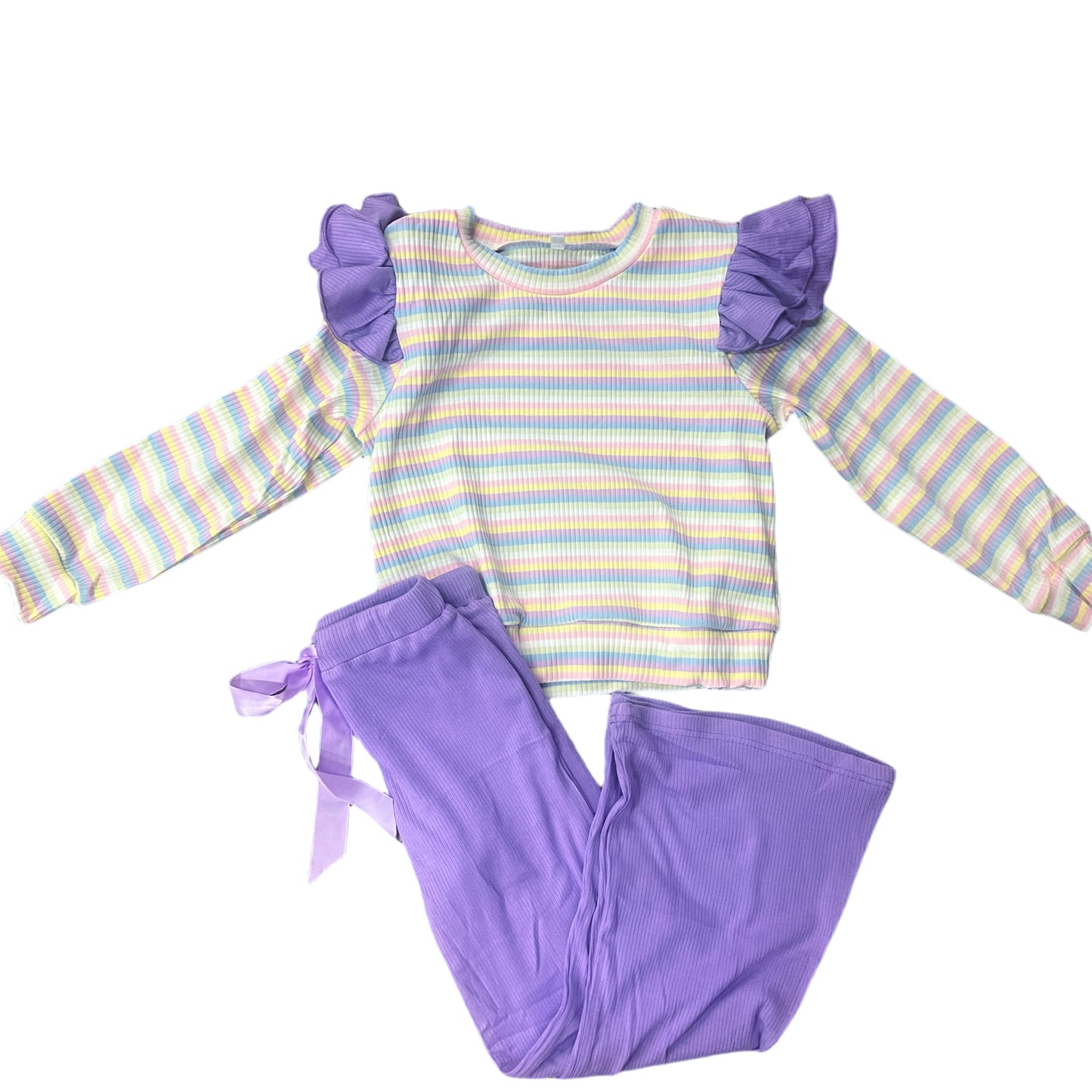 Retro Stripes Flutter Top