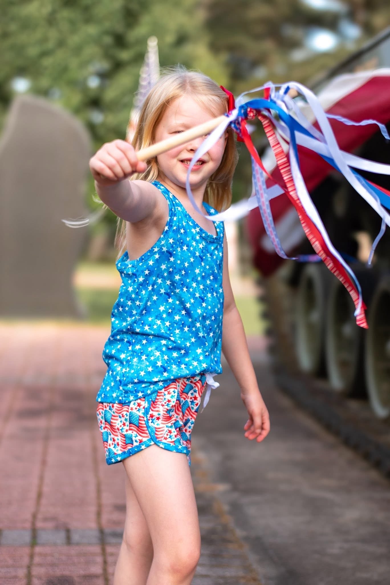LPK Stars & Stripes Athletic shorts set