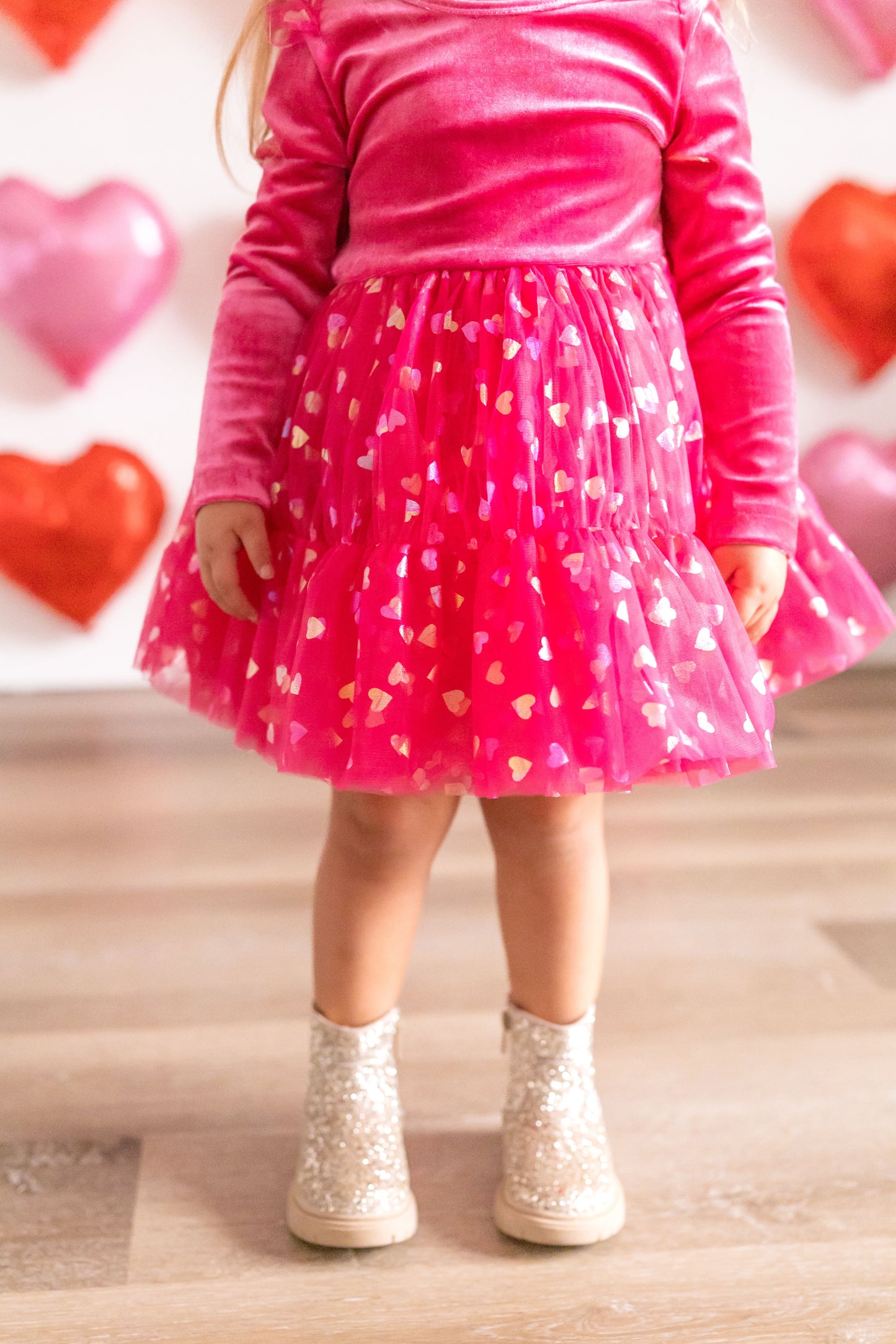 Shimmering Hearts Twirl Dress