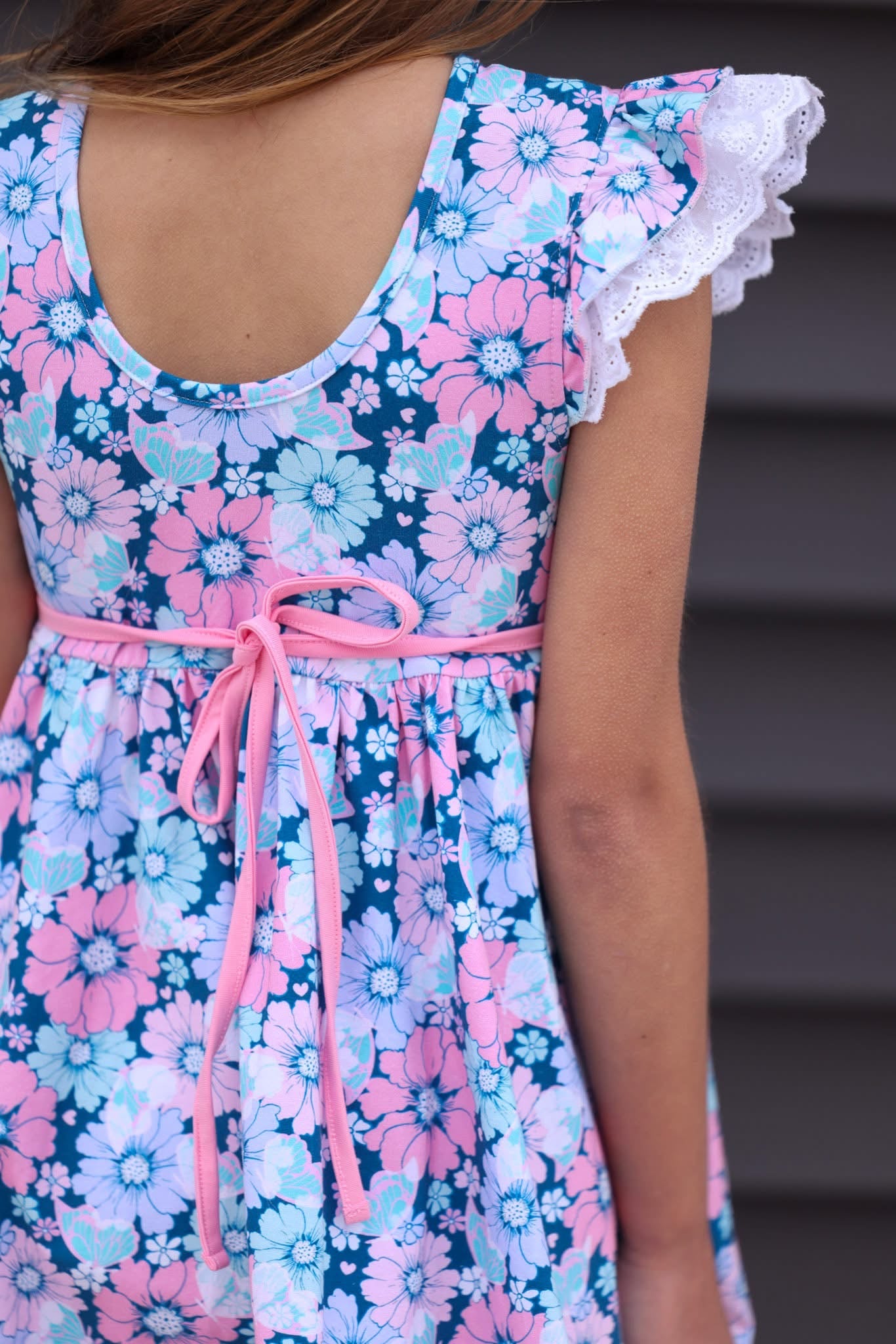 Navy Floral Oliviah Dress preorder