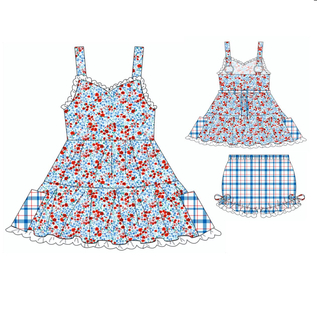 Patriotic Blooms Playset
