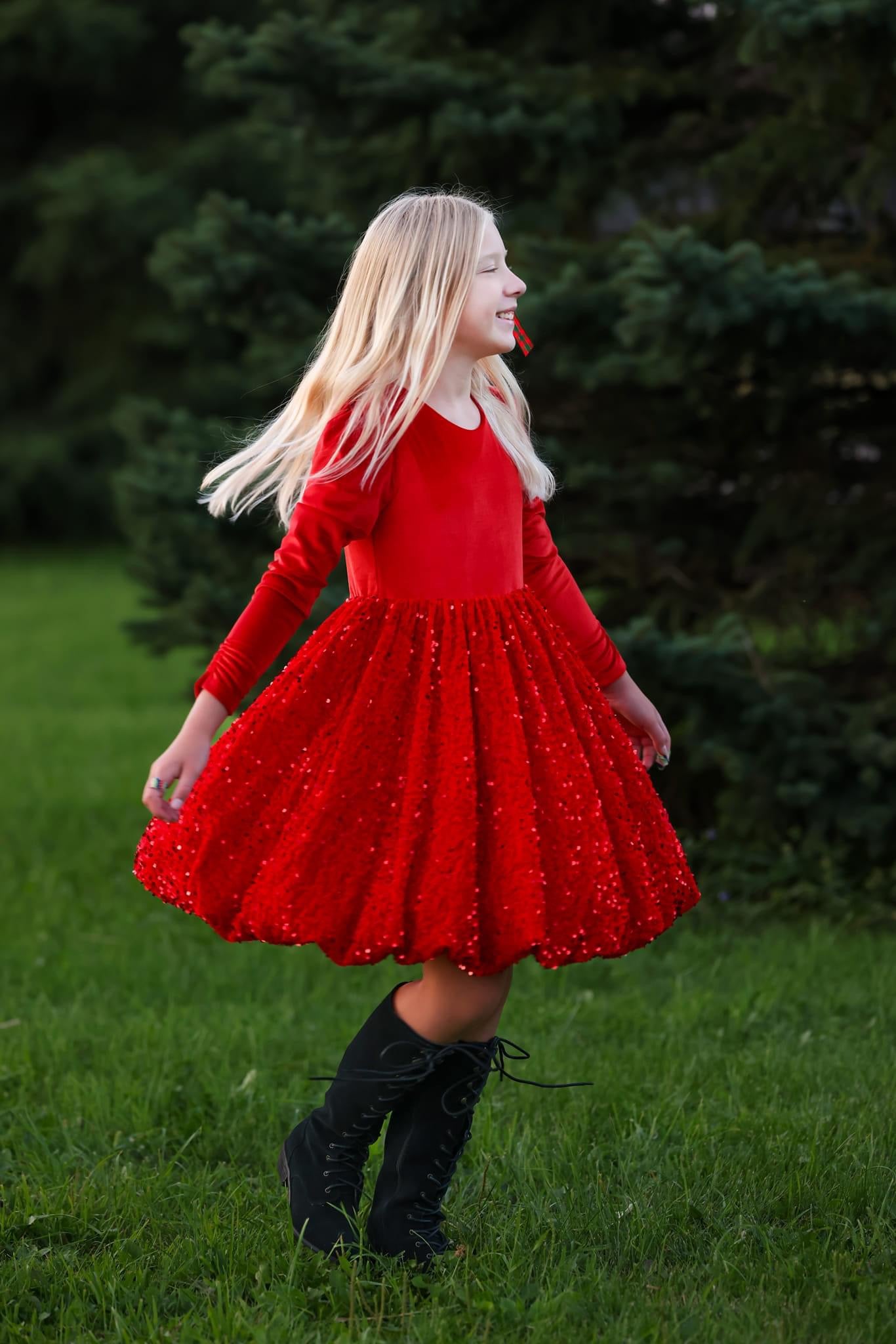 Annie Velvety Sequin Twirl