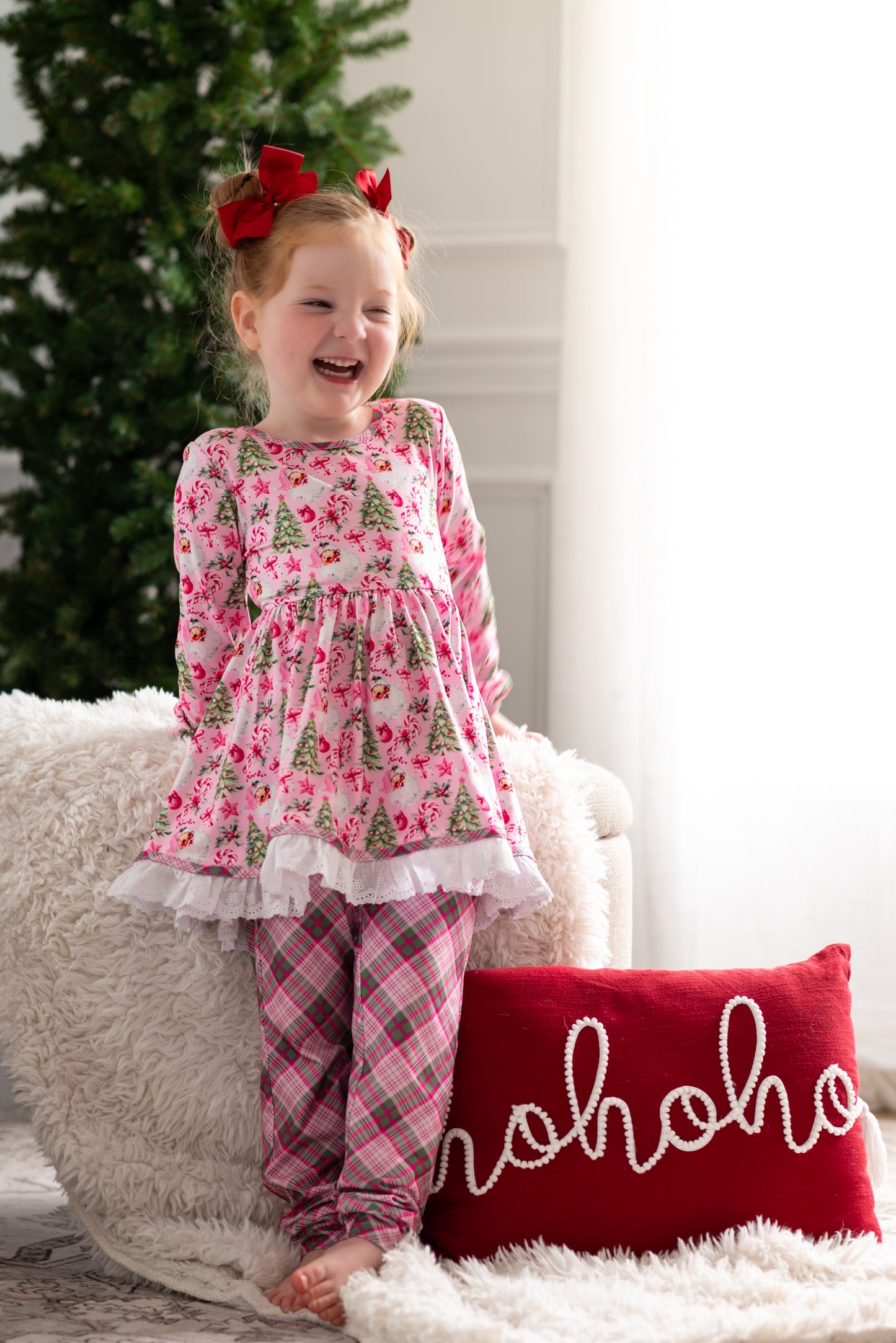 Classic Santa Tunic Set Preorder (Joggers or Bloomers/Shorties)