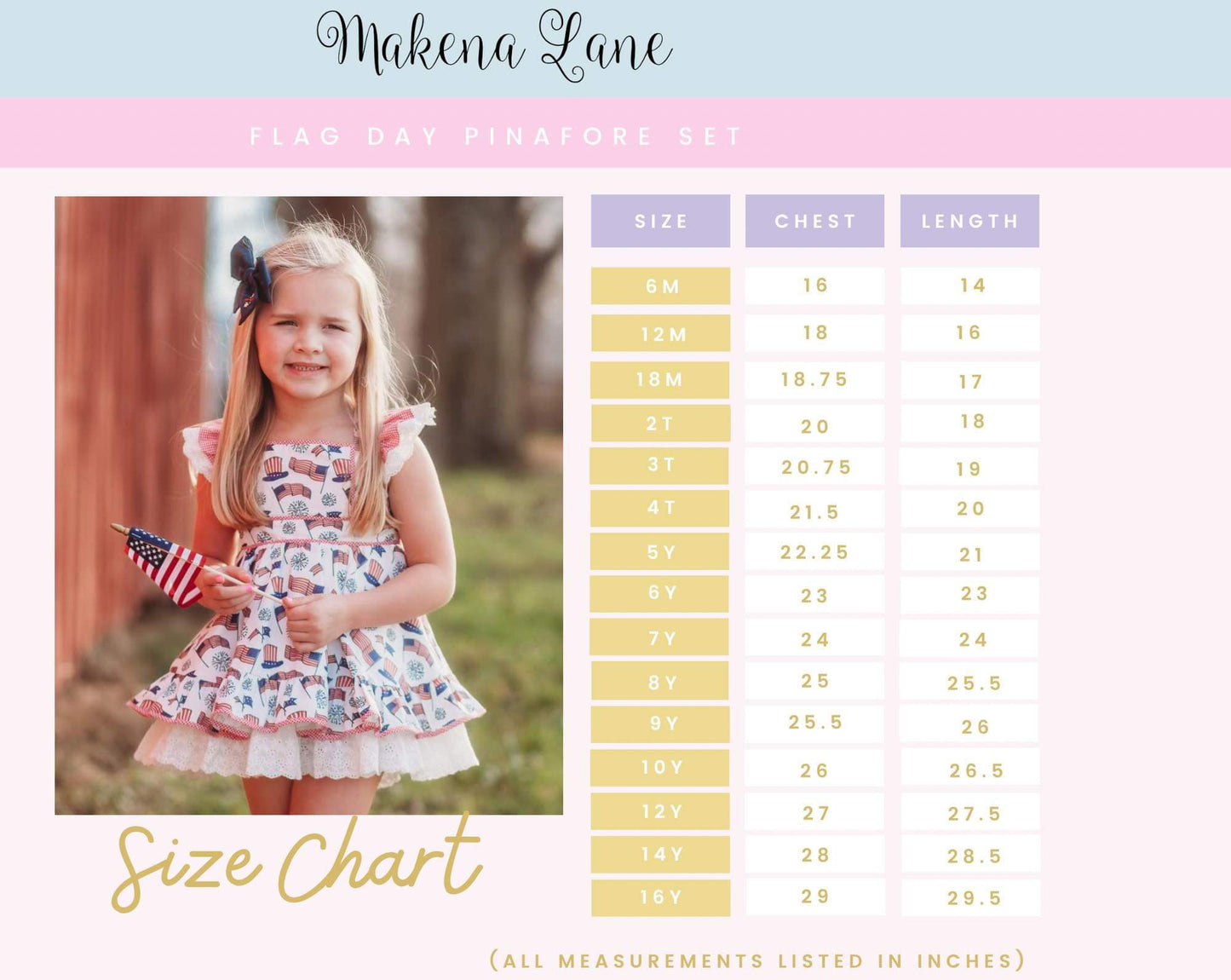 Flag Day Pinafore Set