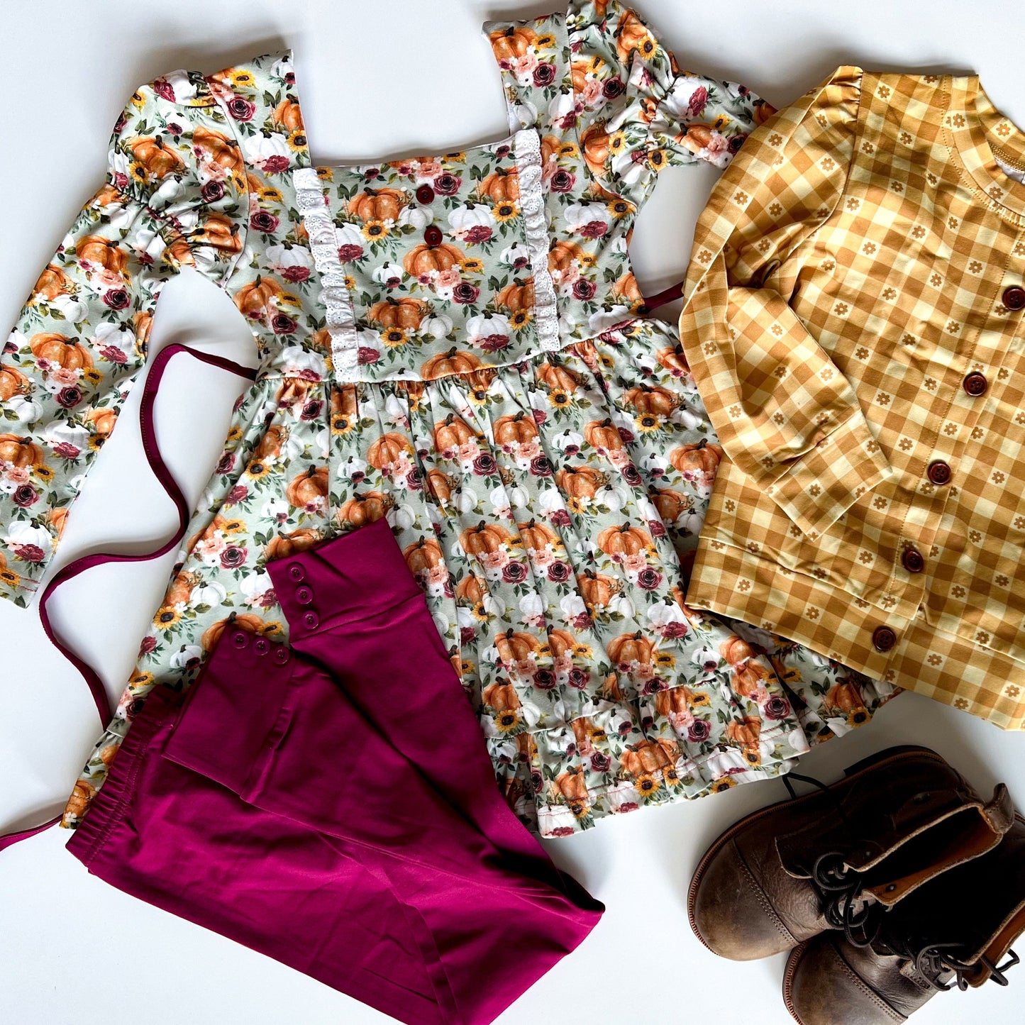 Pumpkin Floral Twirl Set