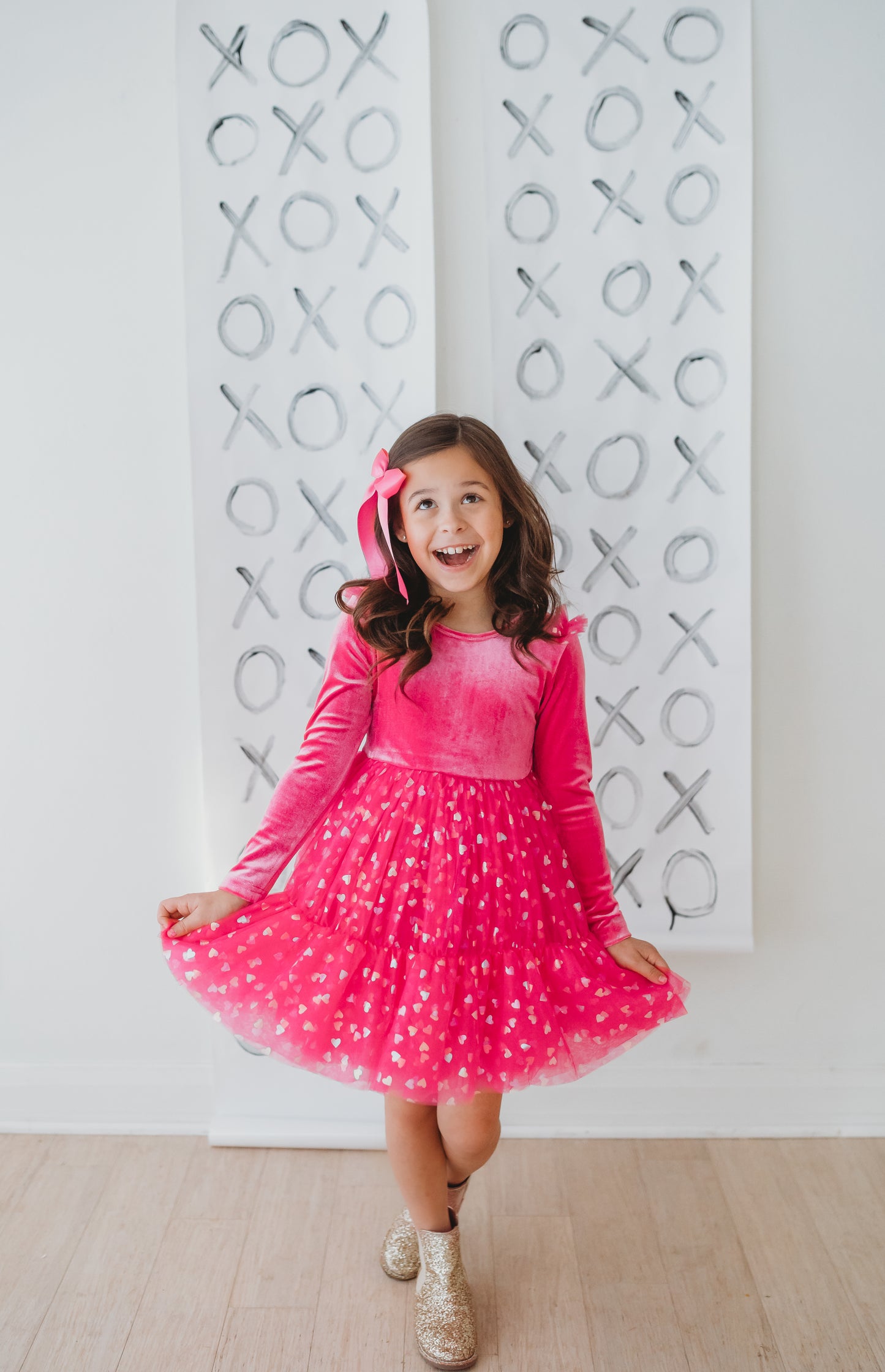 Shimmering Hearts Twirl Dress