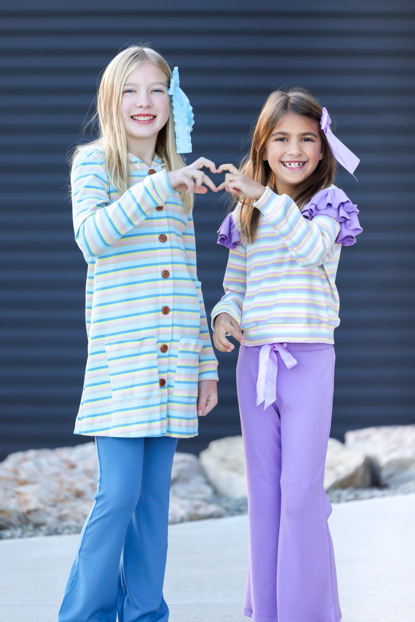 Flare Leggings (Blue, purple, pink)