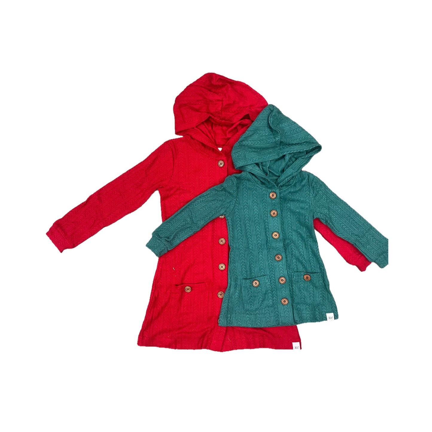 ML Signature Cardigan (red or green, kid & adult)