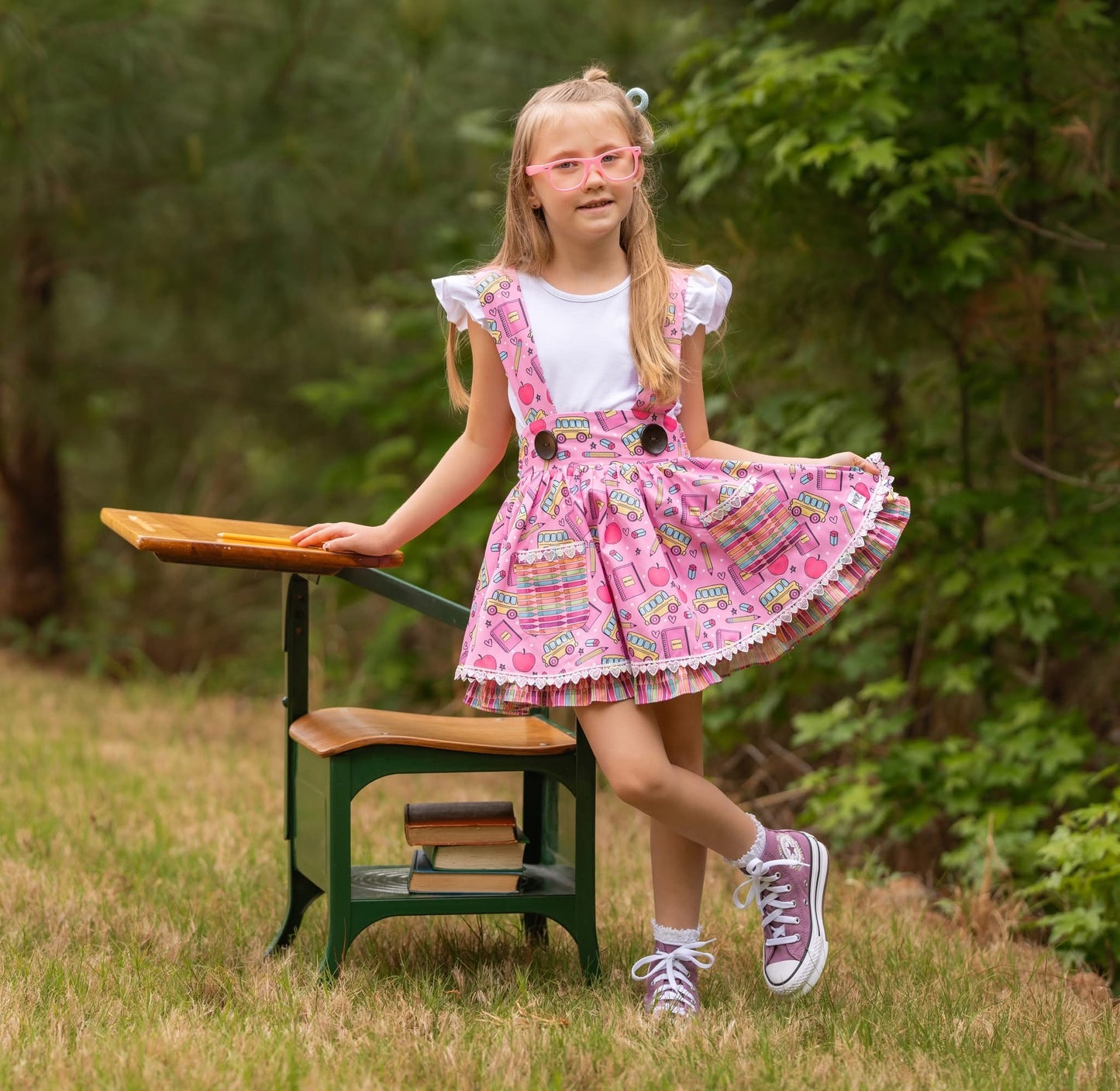 Suspender Skirt {Retro Back to School PREORDER)