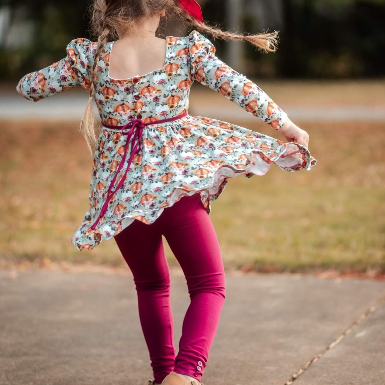 Pumpkin Floral Twirl Set