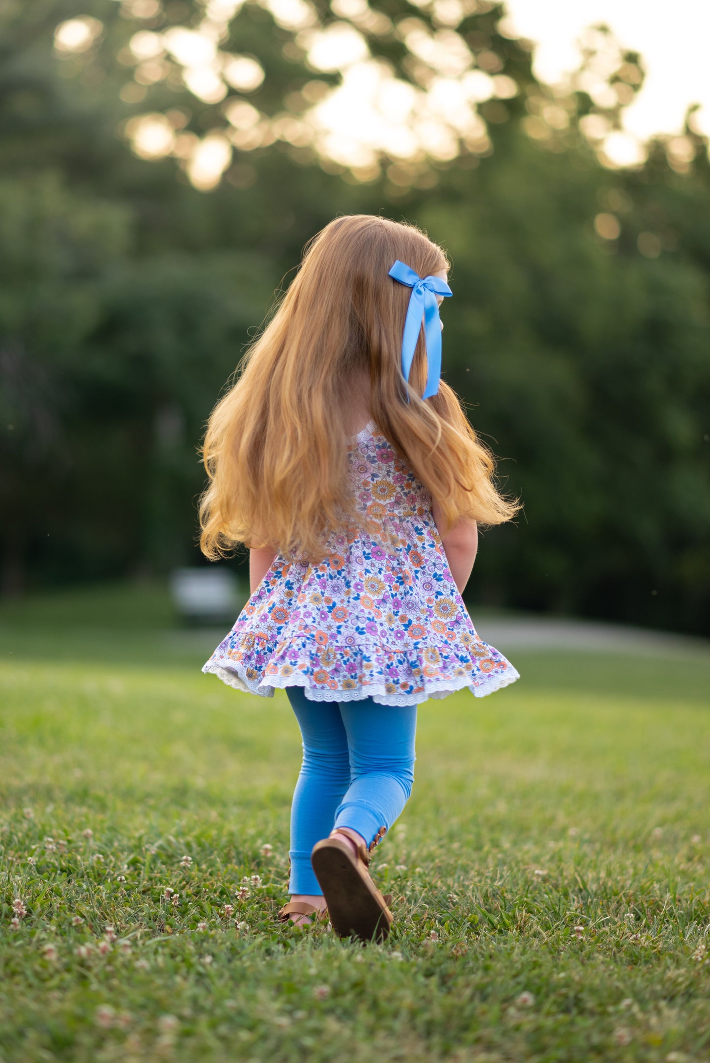 Periwinkle Floral Fall Adele (Short or long sleeve) Preorder