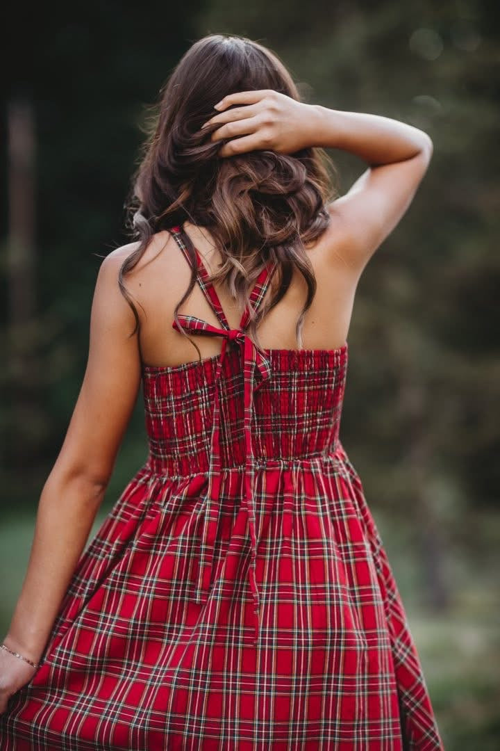 Holiday Plaid Enchanted High Low Preorder