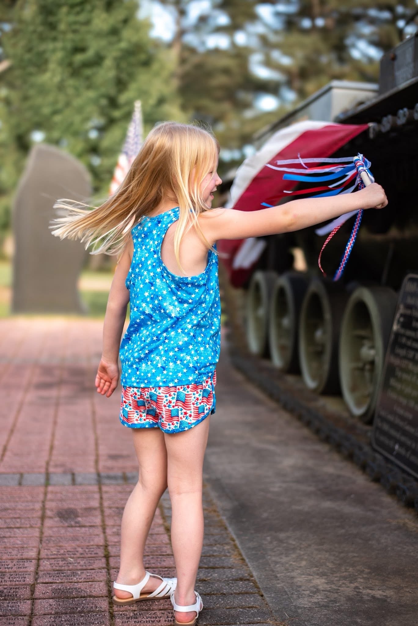 LPK Stars & Stripes Athletic shorts set