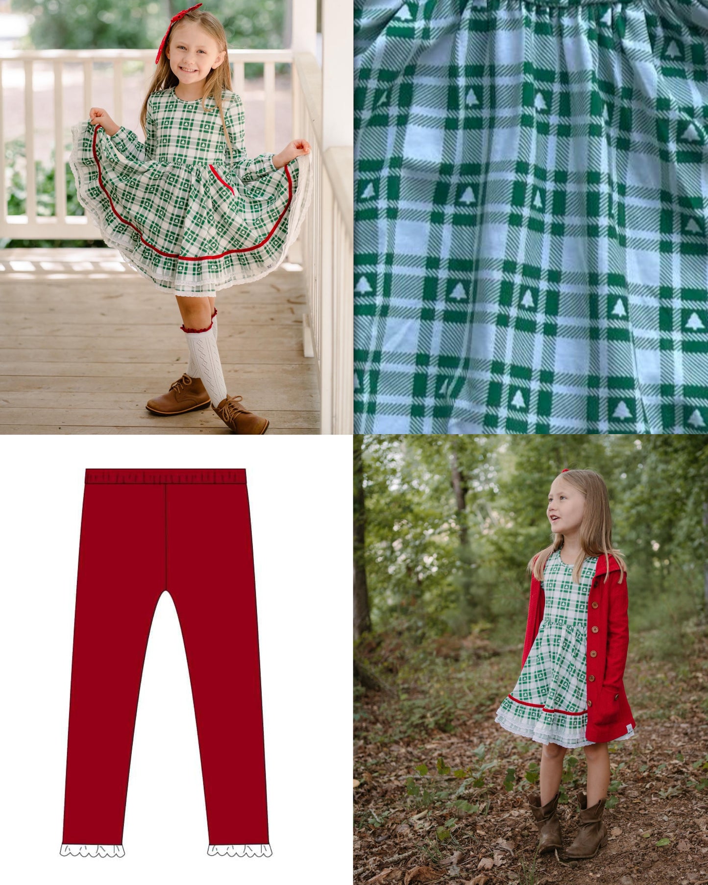 ML Signature Cardigan (red or green, kid & adult)