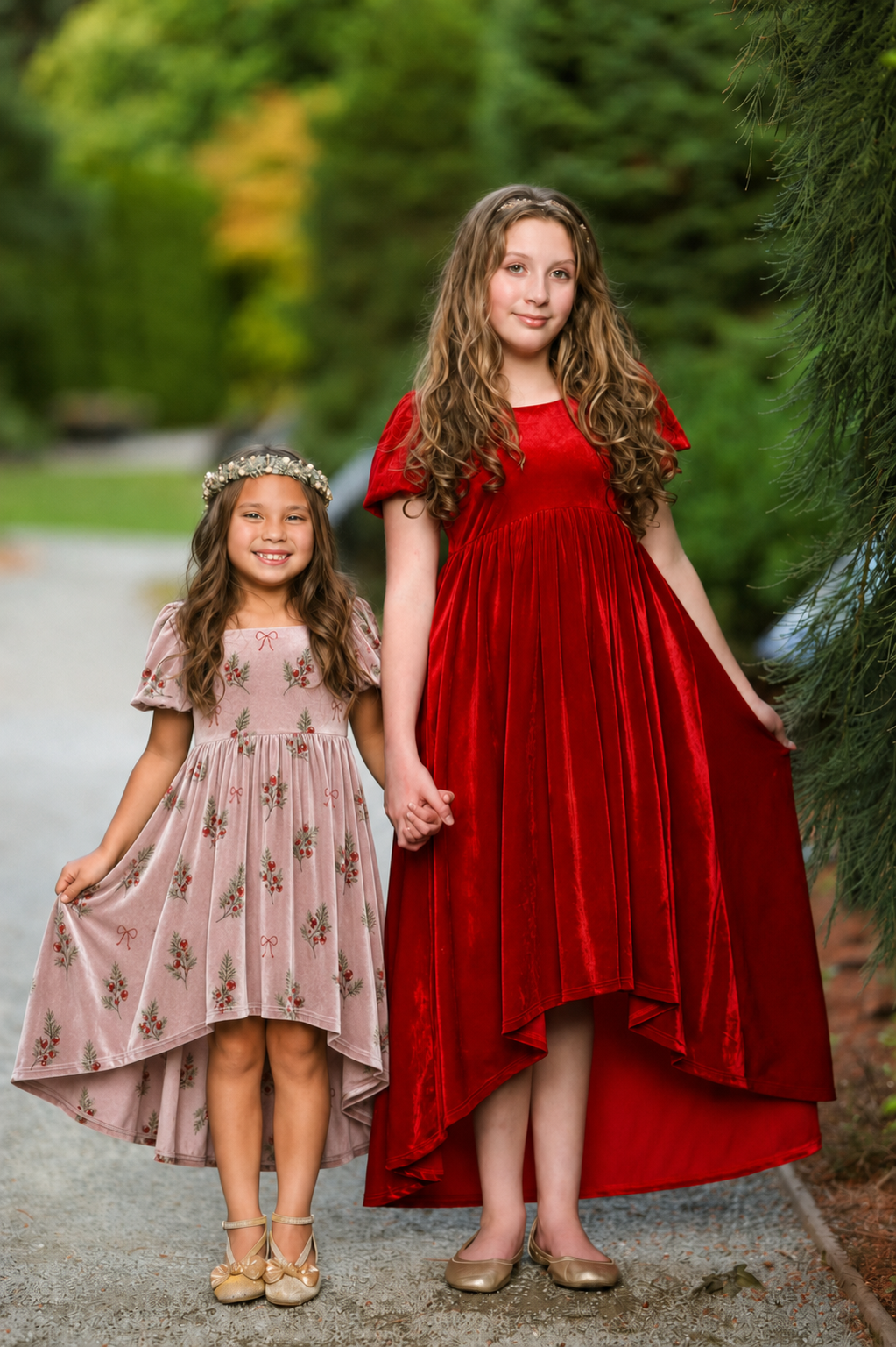 Holly Berry Annie Velvet Twirl Dress Preorder CDU26