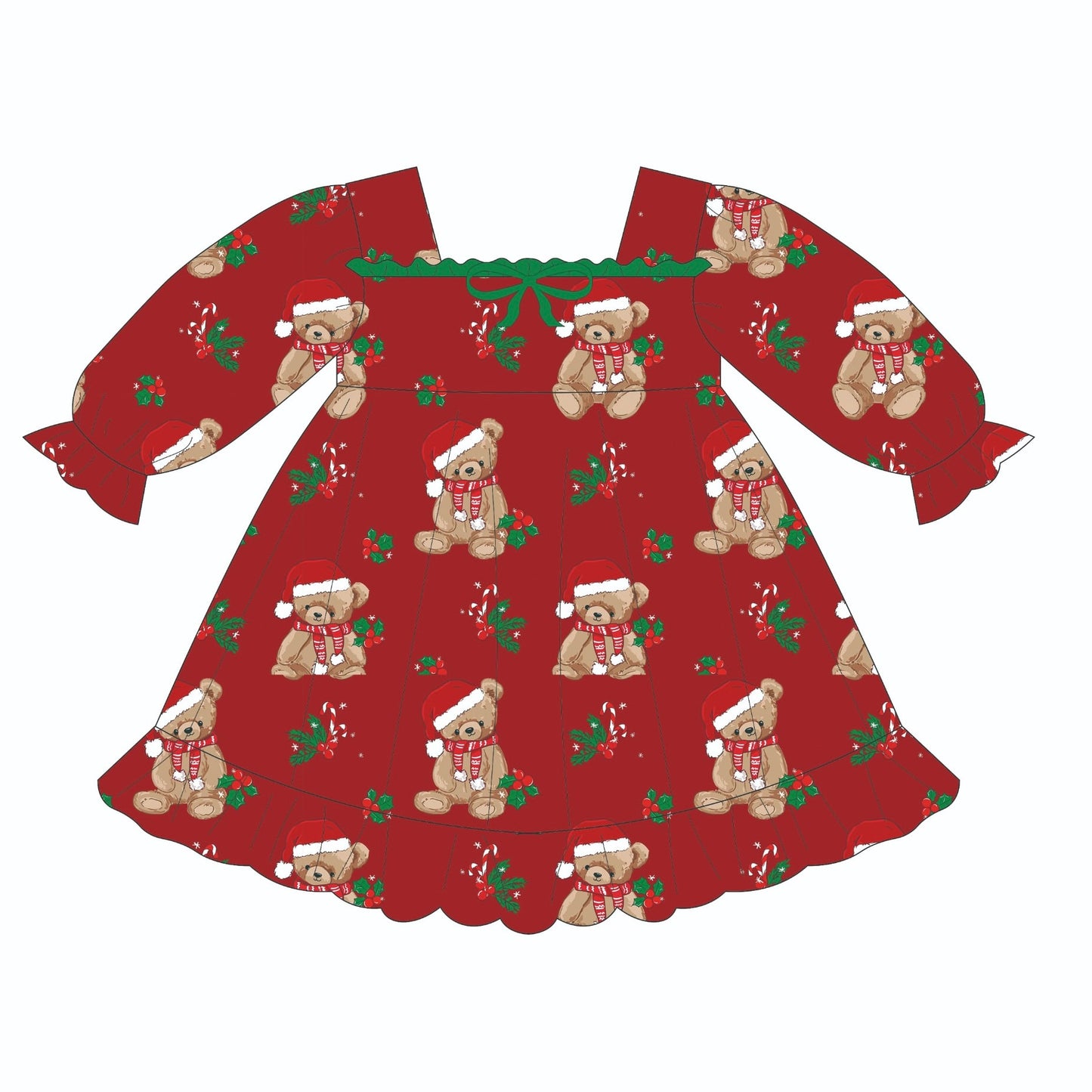 Classic Christmas Doll dress Preorder