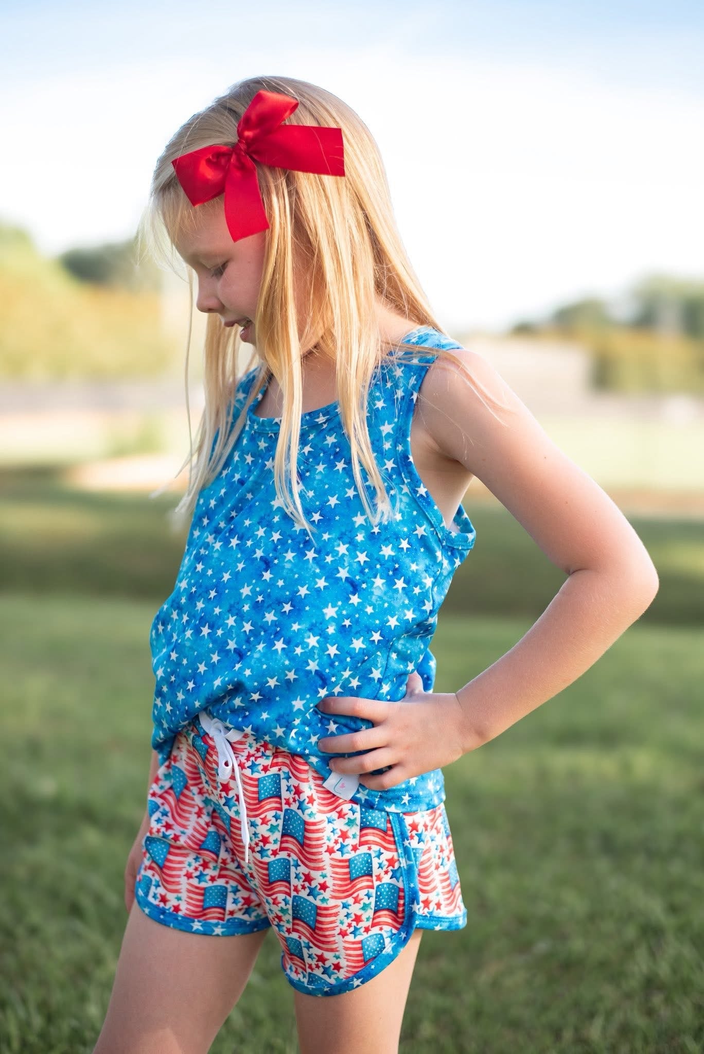 LPK Stars & Stripes Athletic shorts set