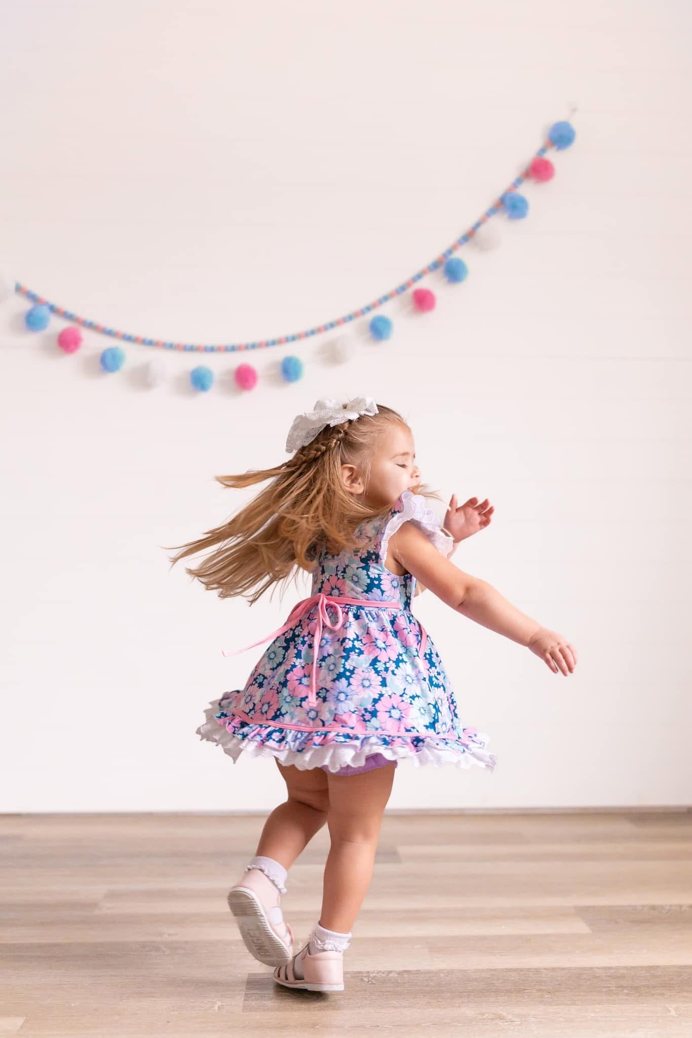 Navy Floral Oliviah Dress preorder