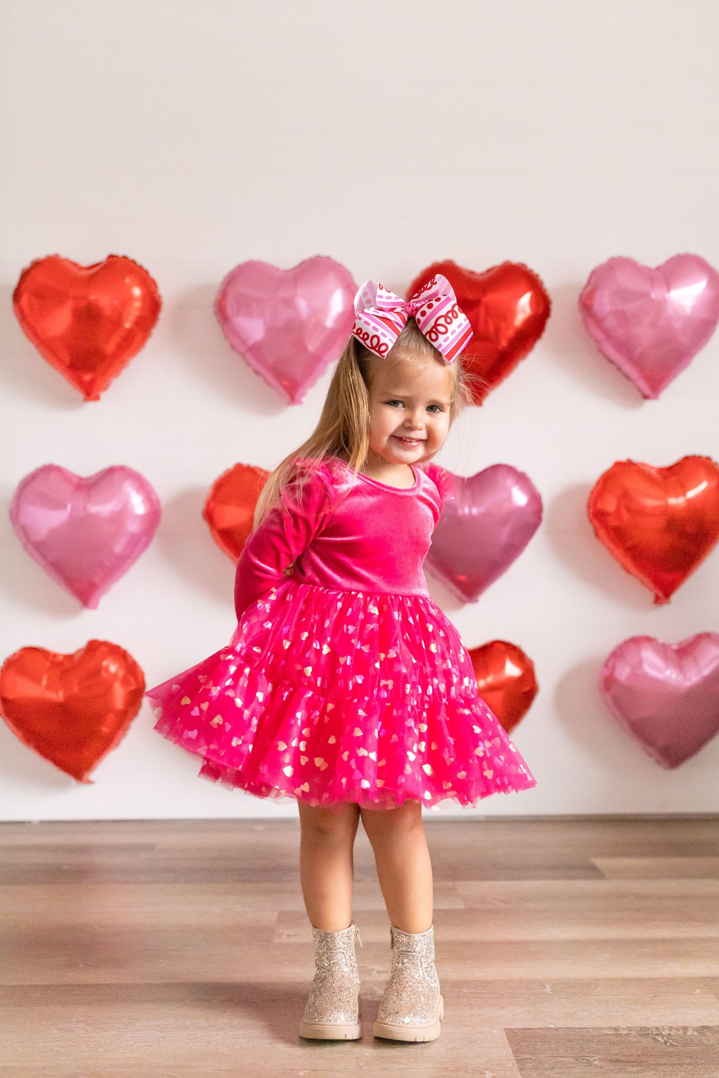 Shimmering Hearts Twirl Dress