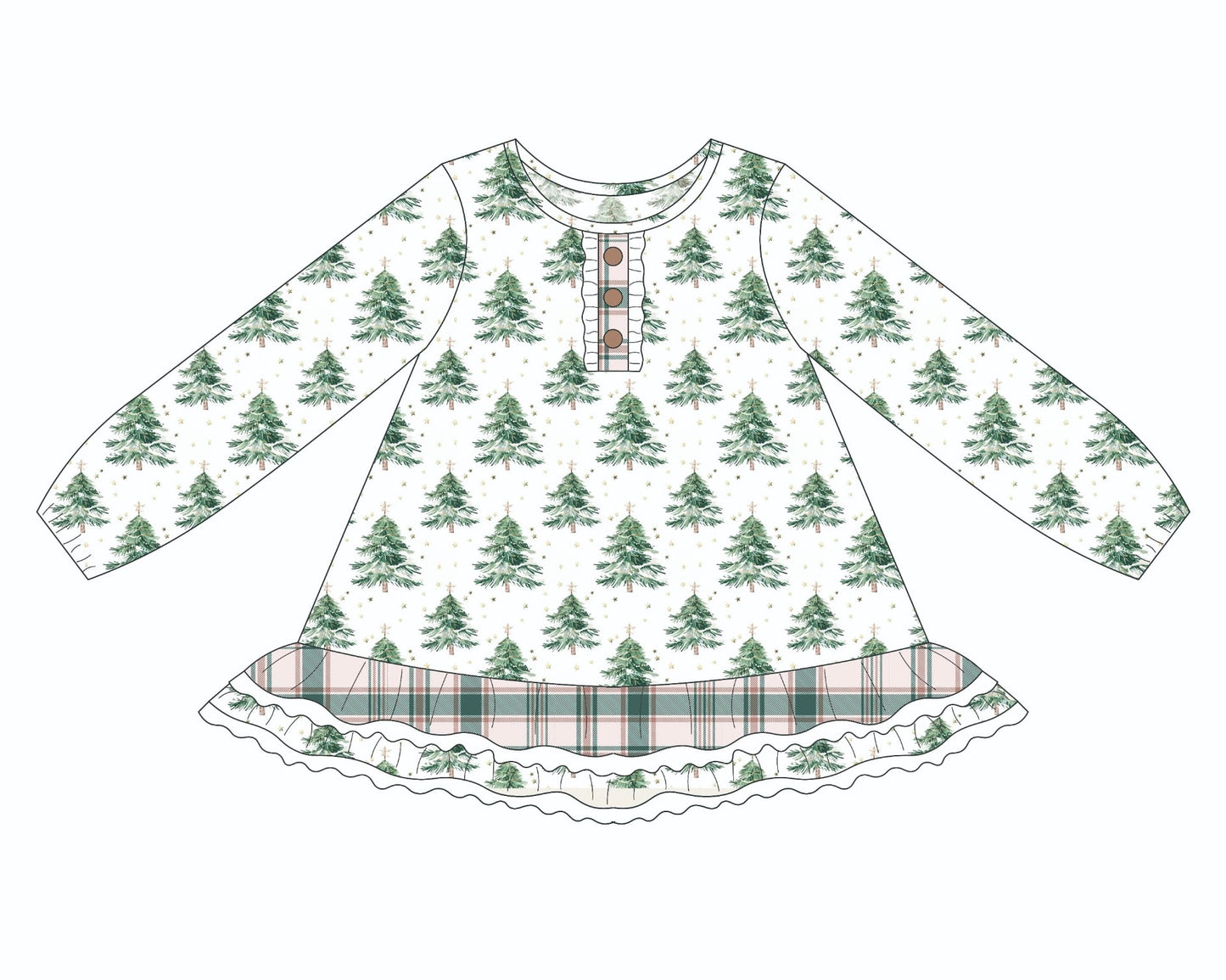 Classic Christmas Doll dress Preorder