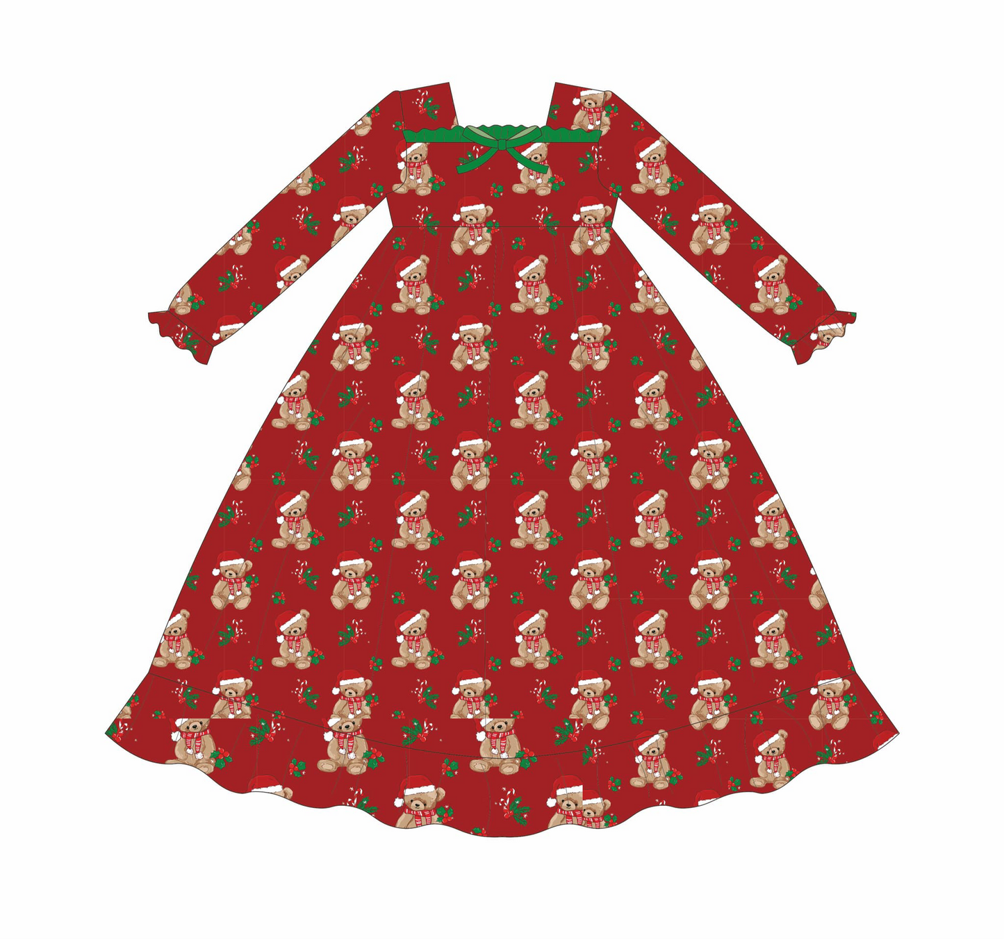 Classic Teddy Bear Maxi Gown Preorder