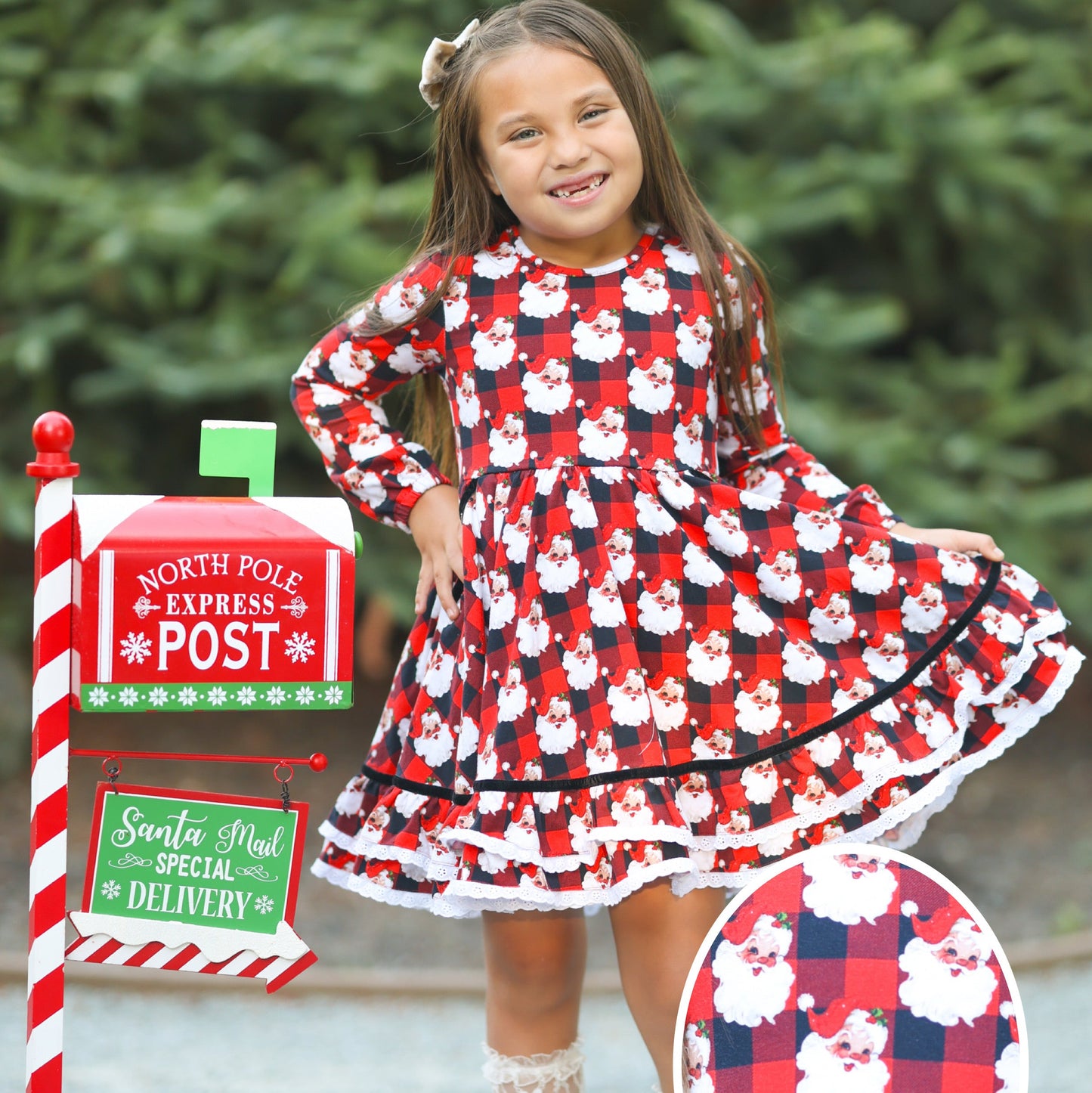 Buffalo Plaid Santa Ruby Presale