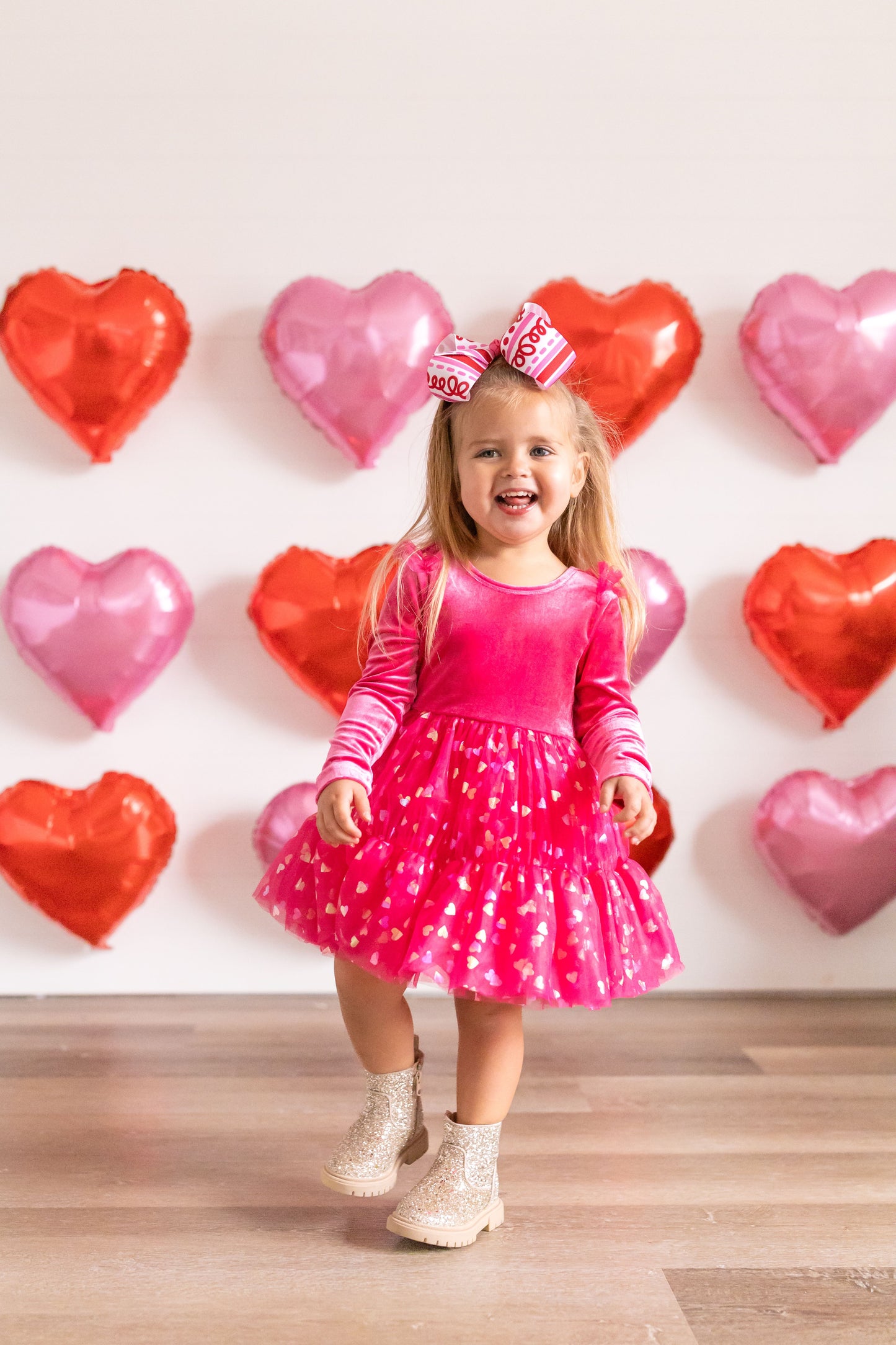 Shimmering Hearts Twirl Dress