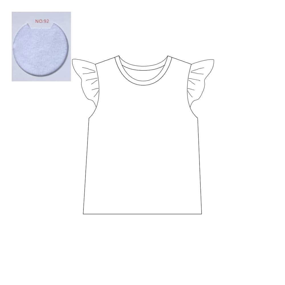 White Flutter Sleeve Shirt {Retro Back to School PREORDER)