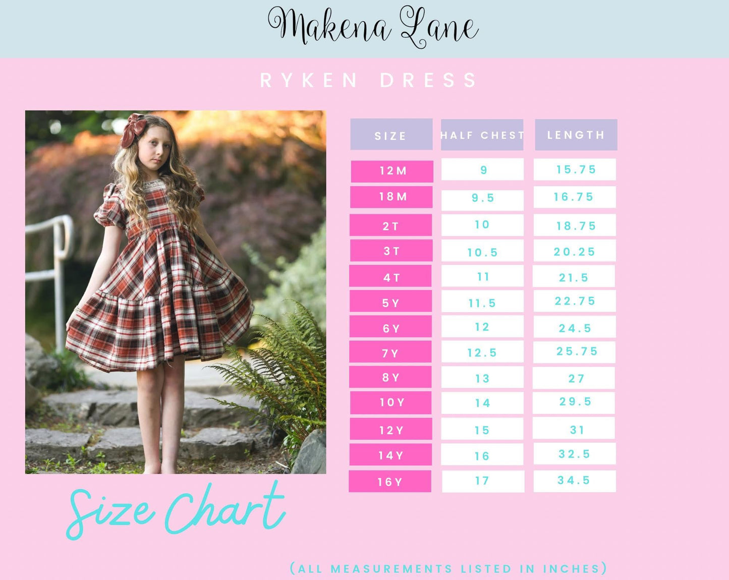 Cinnamon Plaid Ryken Dress Preorder