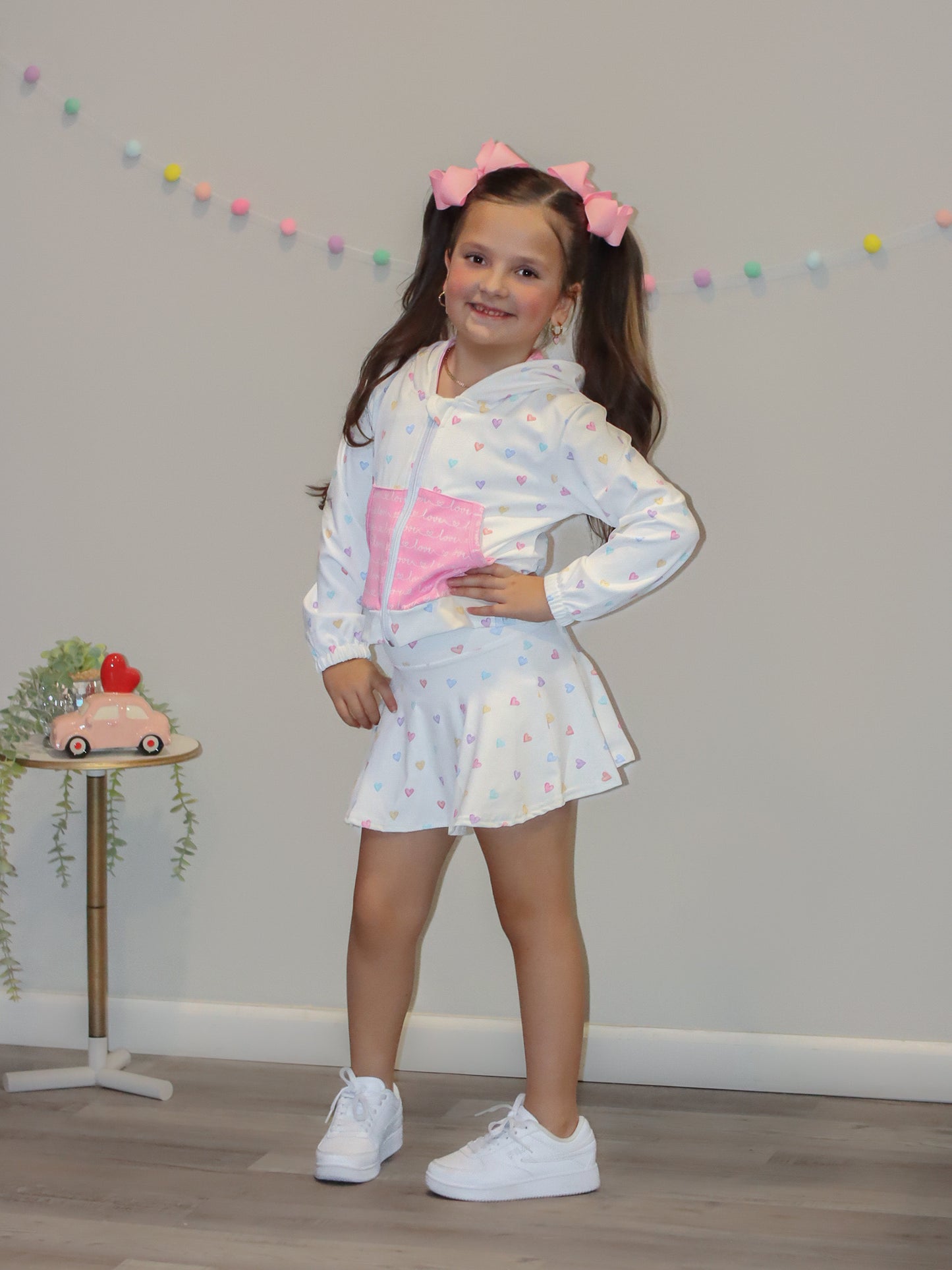 Love Hearts 3 Piece Athletic Set