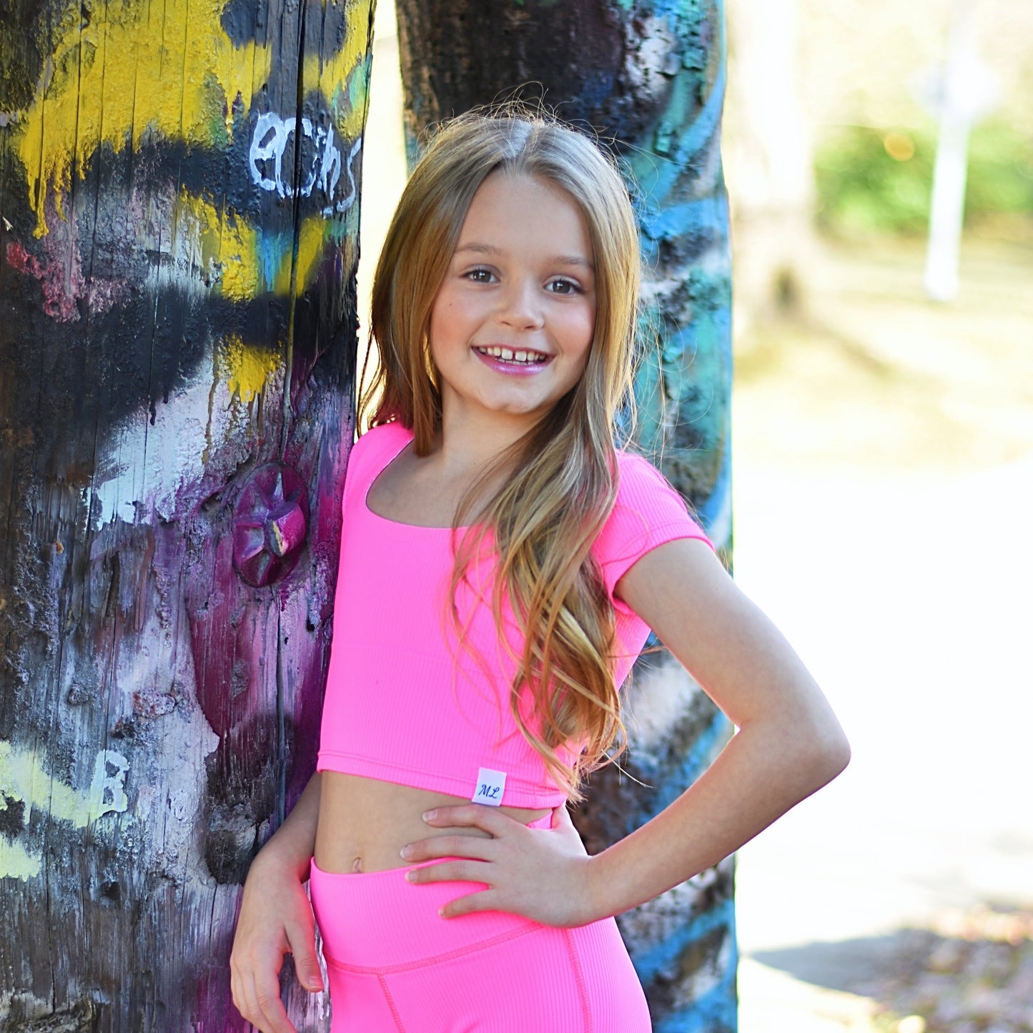 Ribbed Cap Sleeve Top - Pink