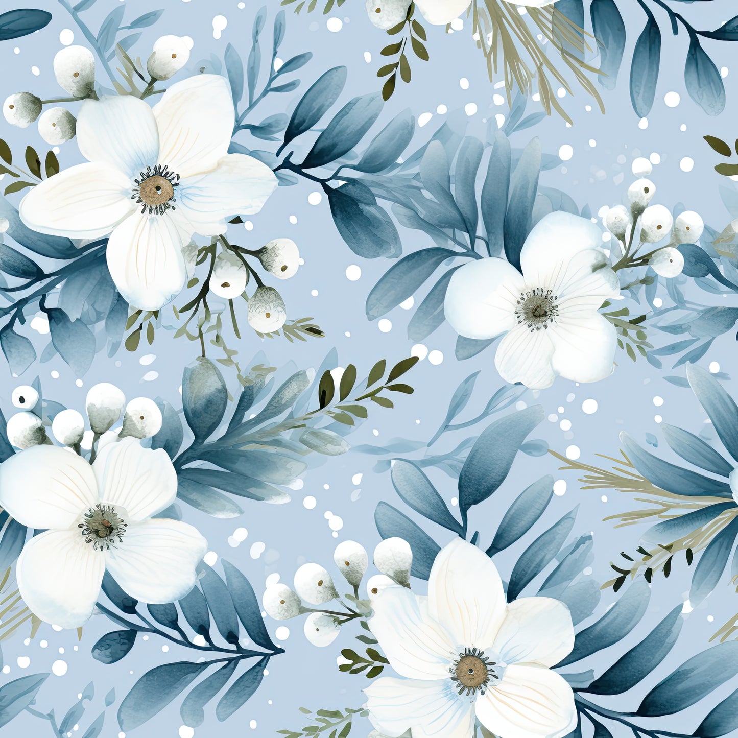 Winter blue floral Ruby Presale