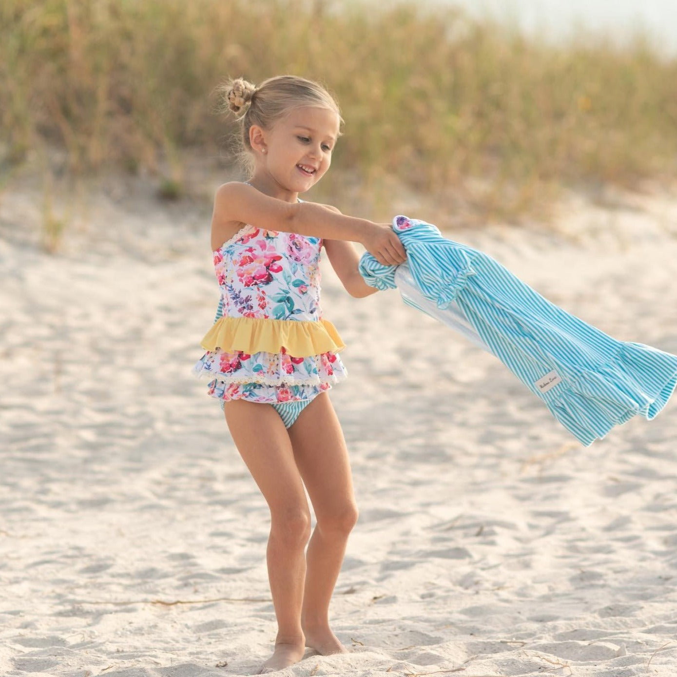 Girls Tankini Set-Florida Coast