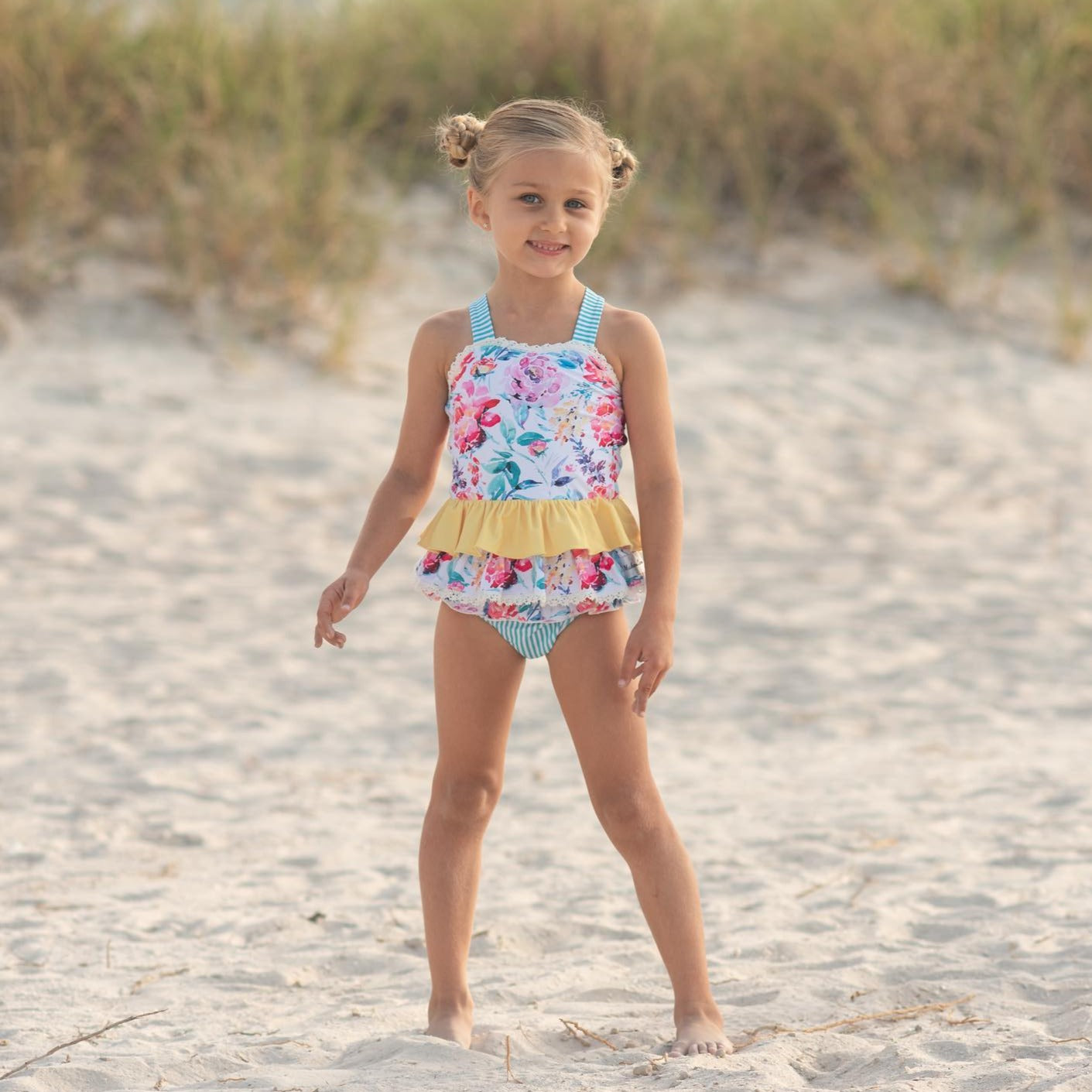 Girls Tankini Set-Florida Coast