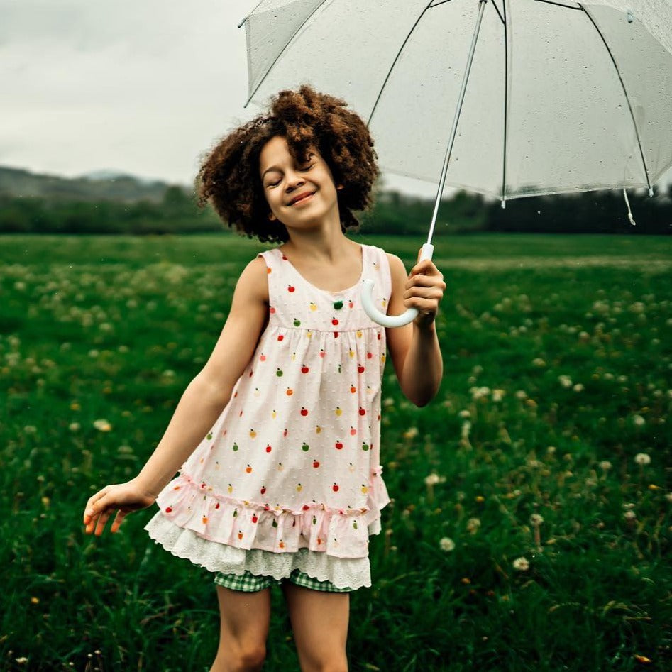 A Is for Apple: Tunic and Tunic Sets with Green Shorties (SIZE 8, 14 and 16 ONLY)