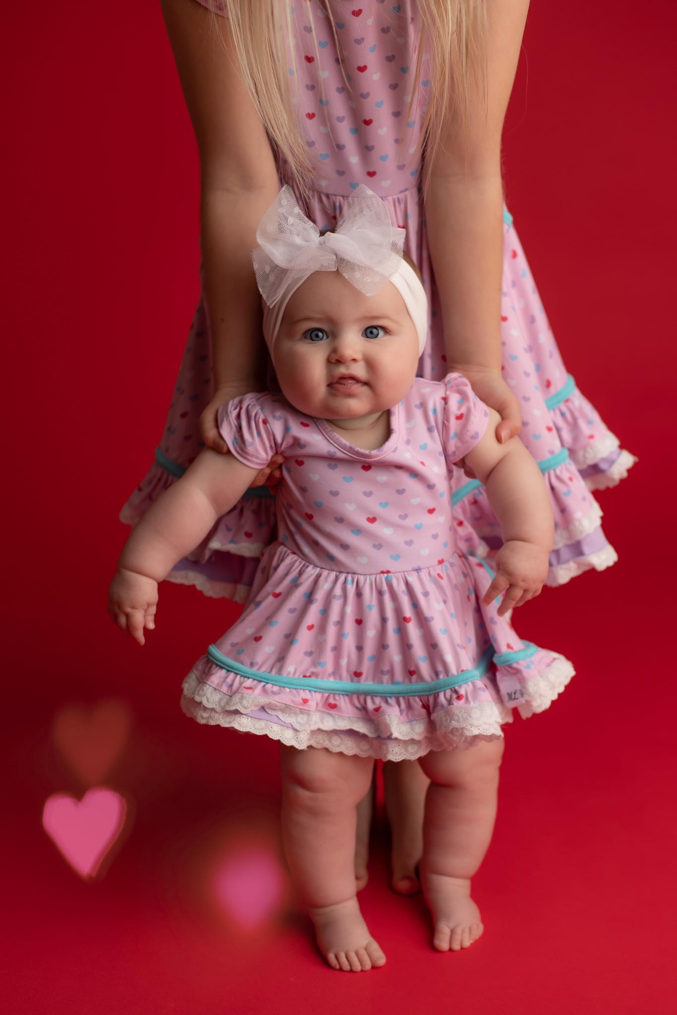 Candy Hearts Ruby Twirl and Skirted Romper
