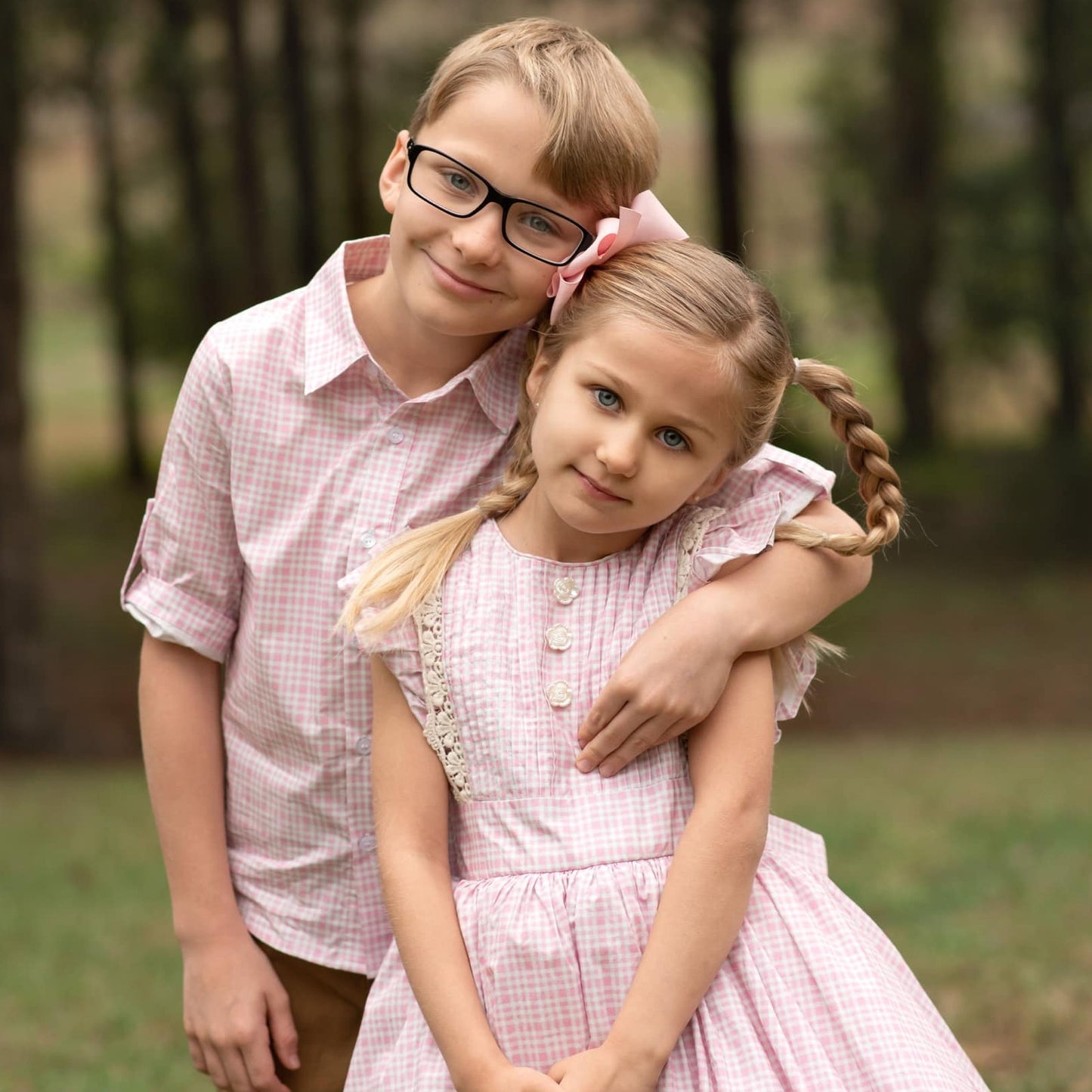 Pink Plaid Boys Shirt