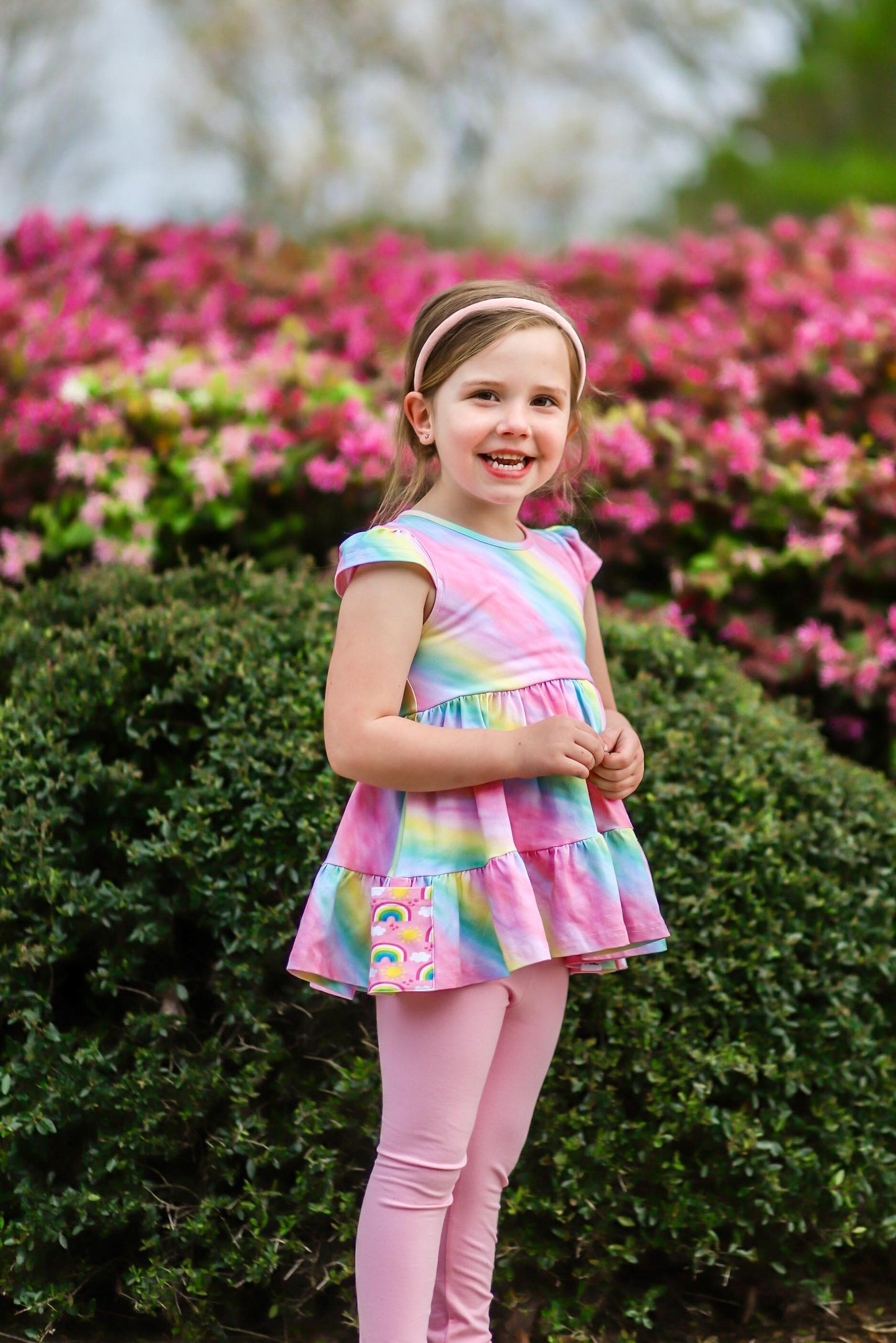 Ombre Rainbow Tunic Set with Leggings