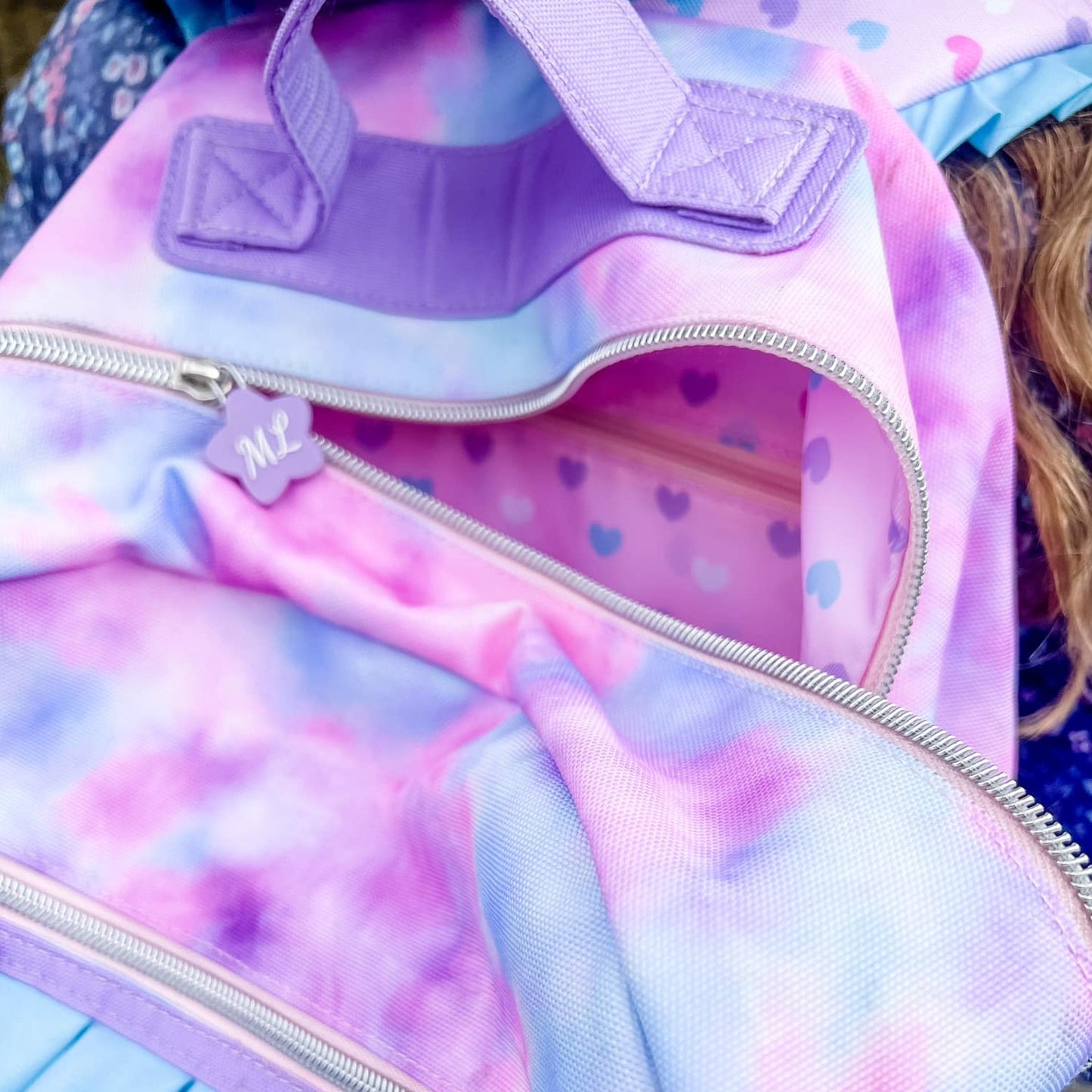 Candy Heart Tie Dye Backpack
