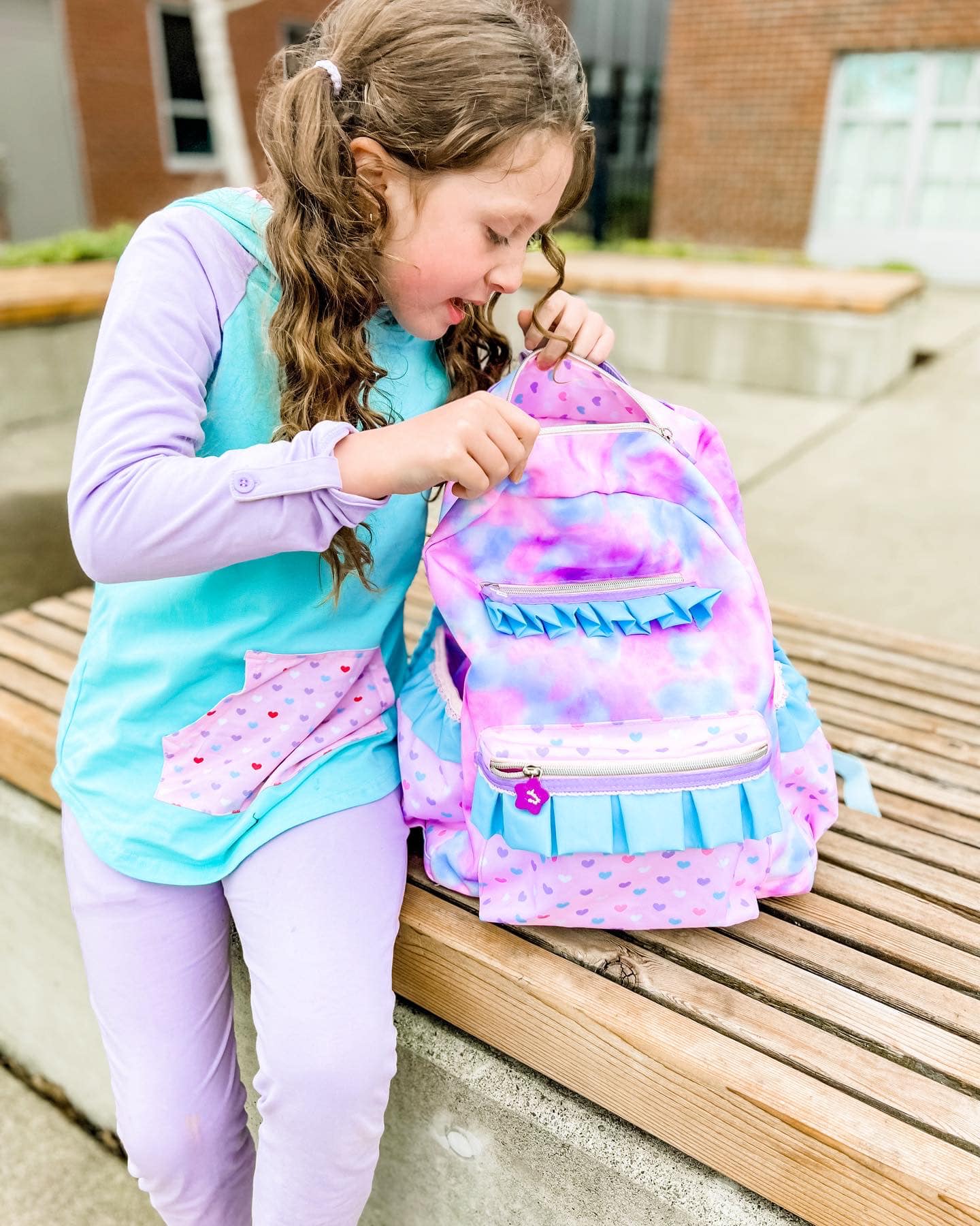 Candy Heart Tie Dye Backpack