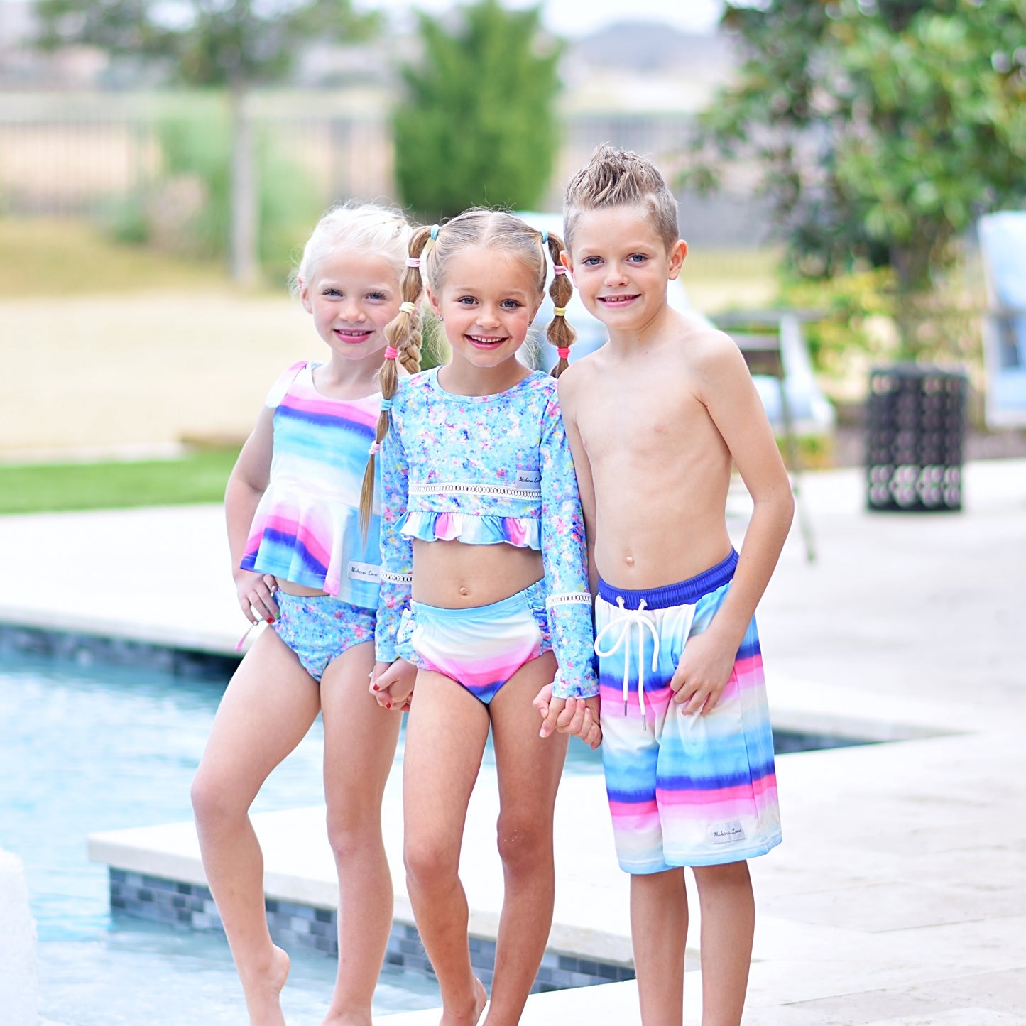 Rainbow Paint Swim - Boys Shorts