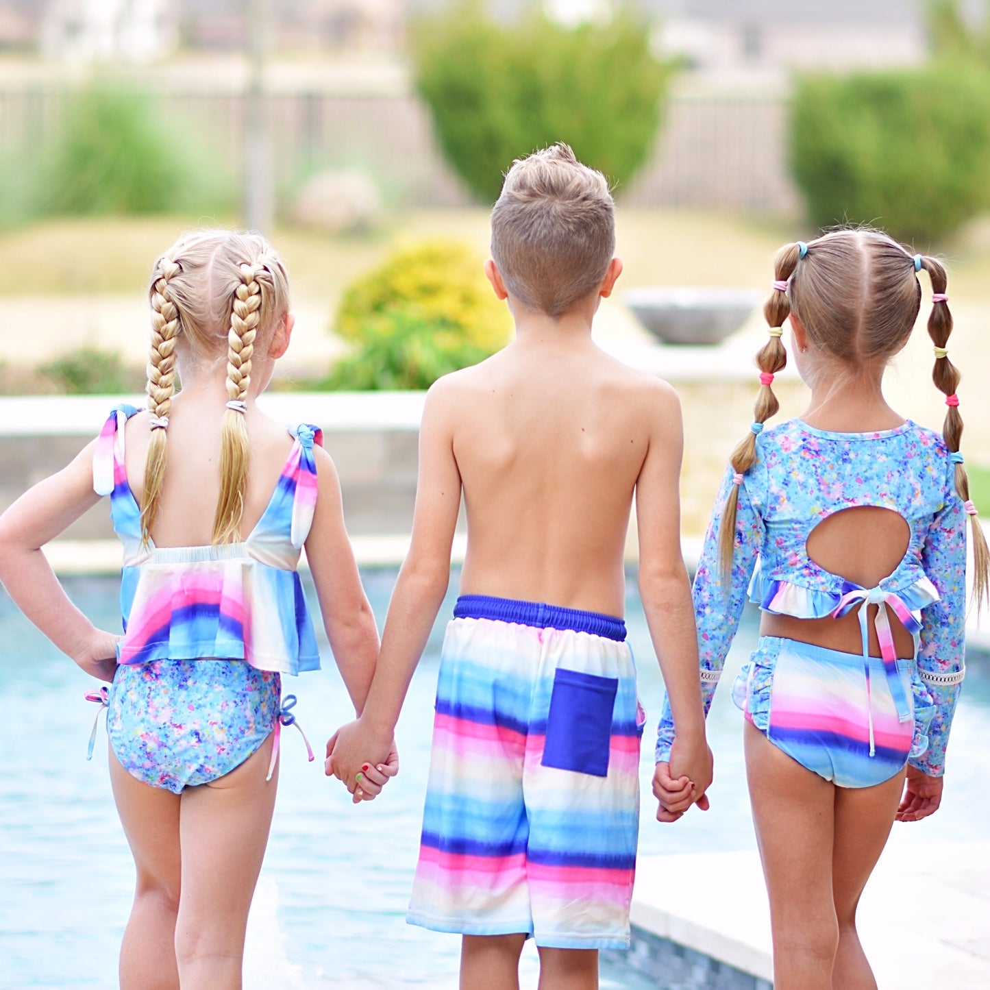 Rainbow Paint Swim - Boys Shorts