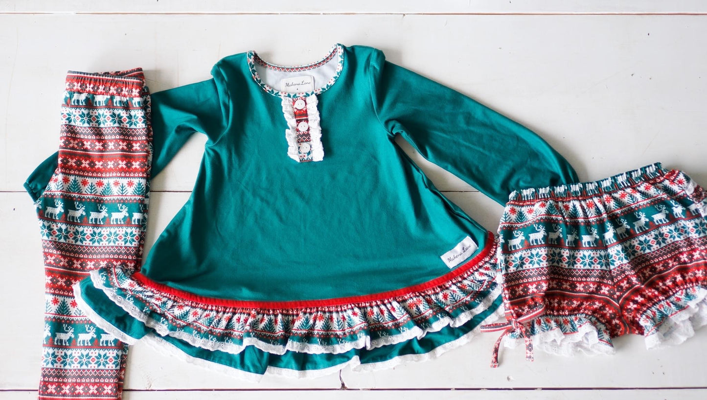 Girl 3pc Set {Fireside Fair Isle Lounge}