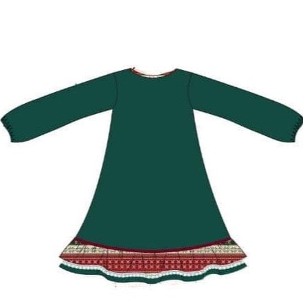 Doll dress: {Fireside Fair Isle Lounge}