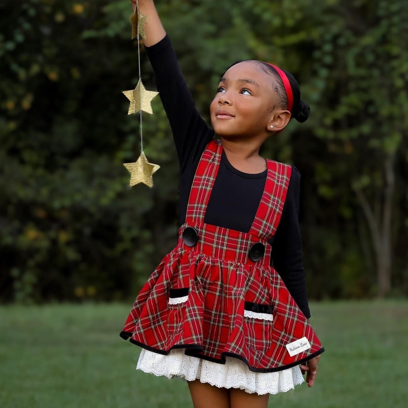 Red Plaid Penelope Skirt (Suspender or No suspender)