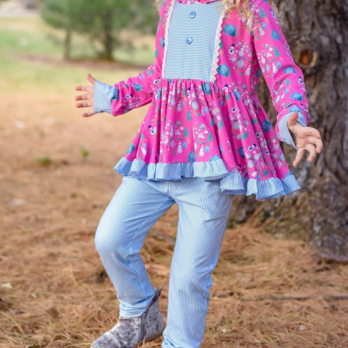 Pretty Snowman Jogger Set (SIZES 10-16)