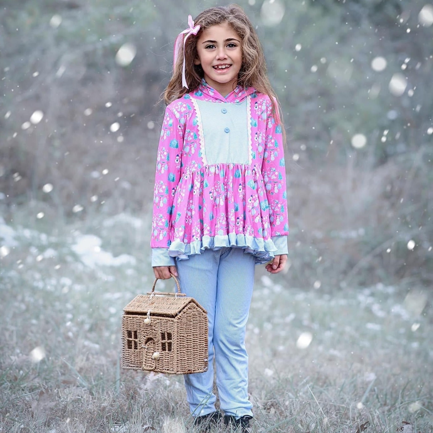 Pretty Snowman Jogger Set (SIZES 10-16)