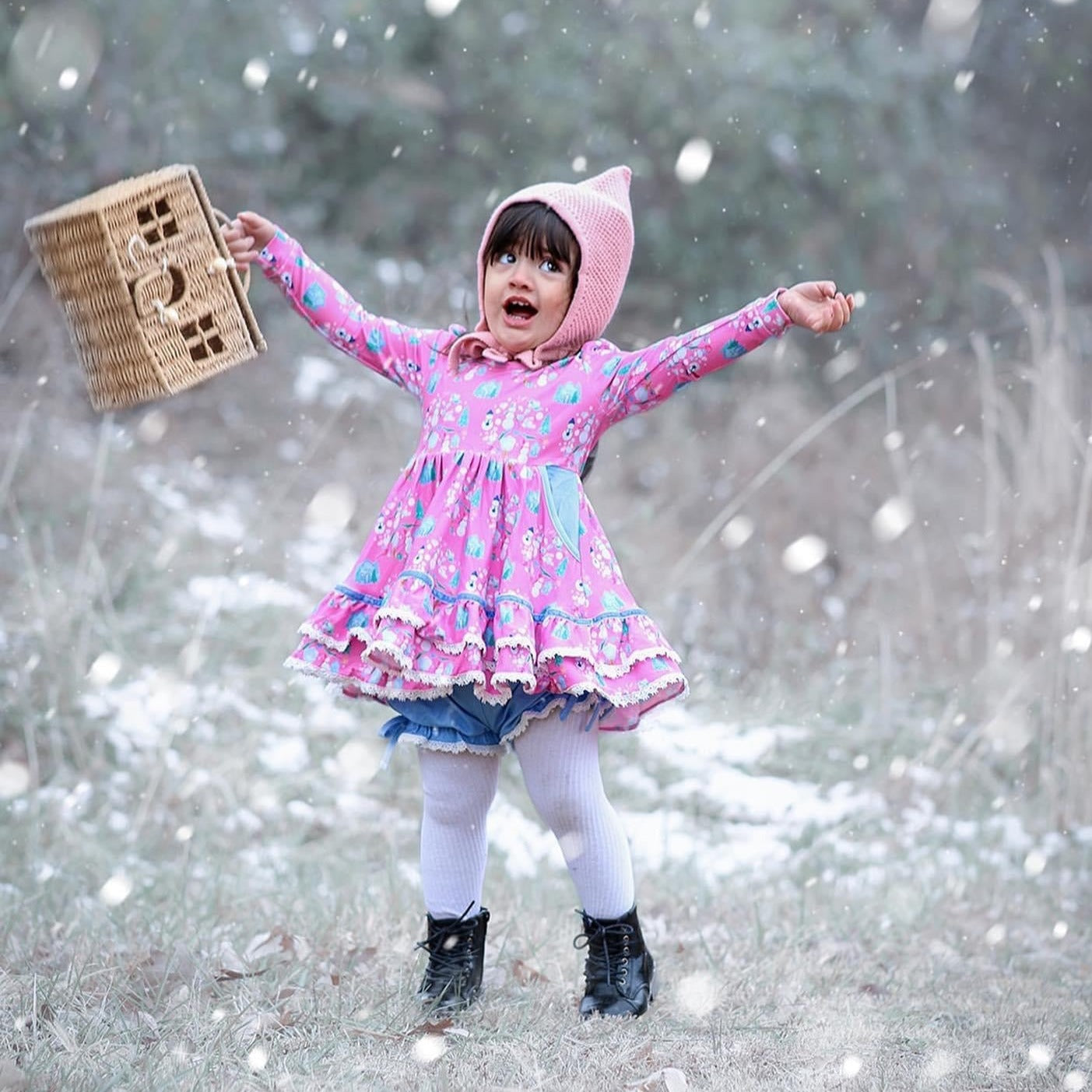 Pretty Snowman Twirl Set (SIZE 10-14)